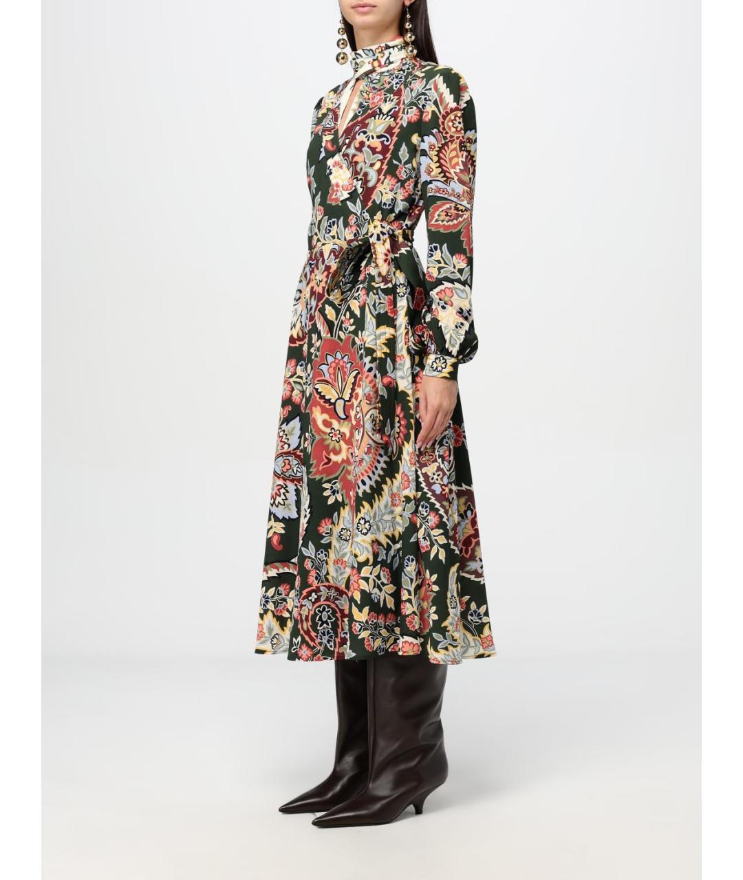 ETRO Зеленые повседневное платье, фото 4
