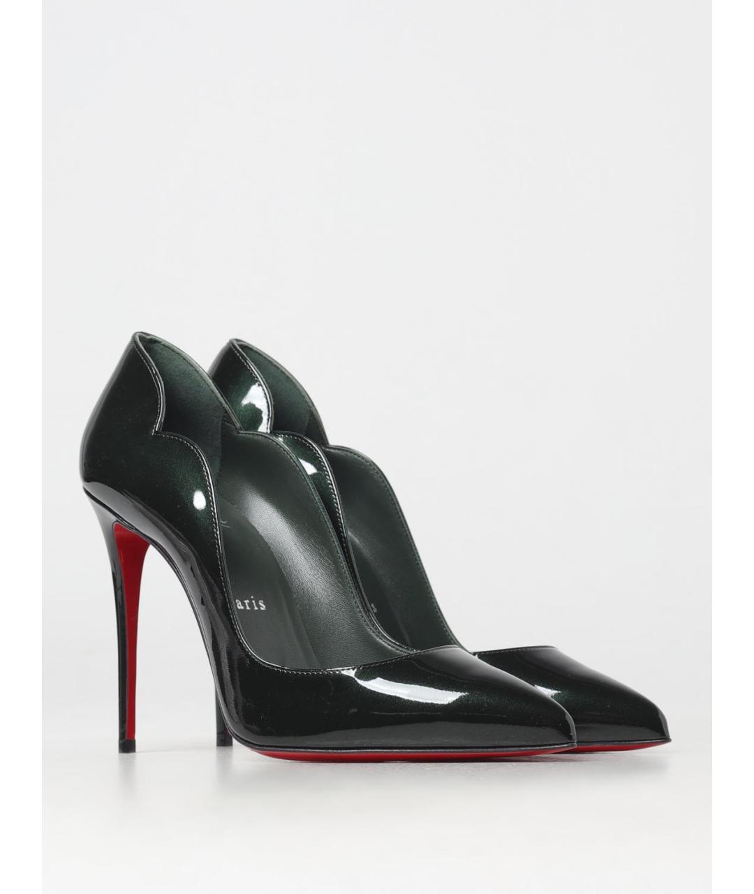 CHRISTIAN LOUBOUTIN Зеленые туфли из лакированной кожи, фото 2
