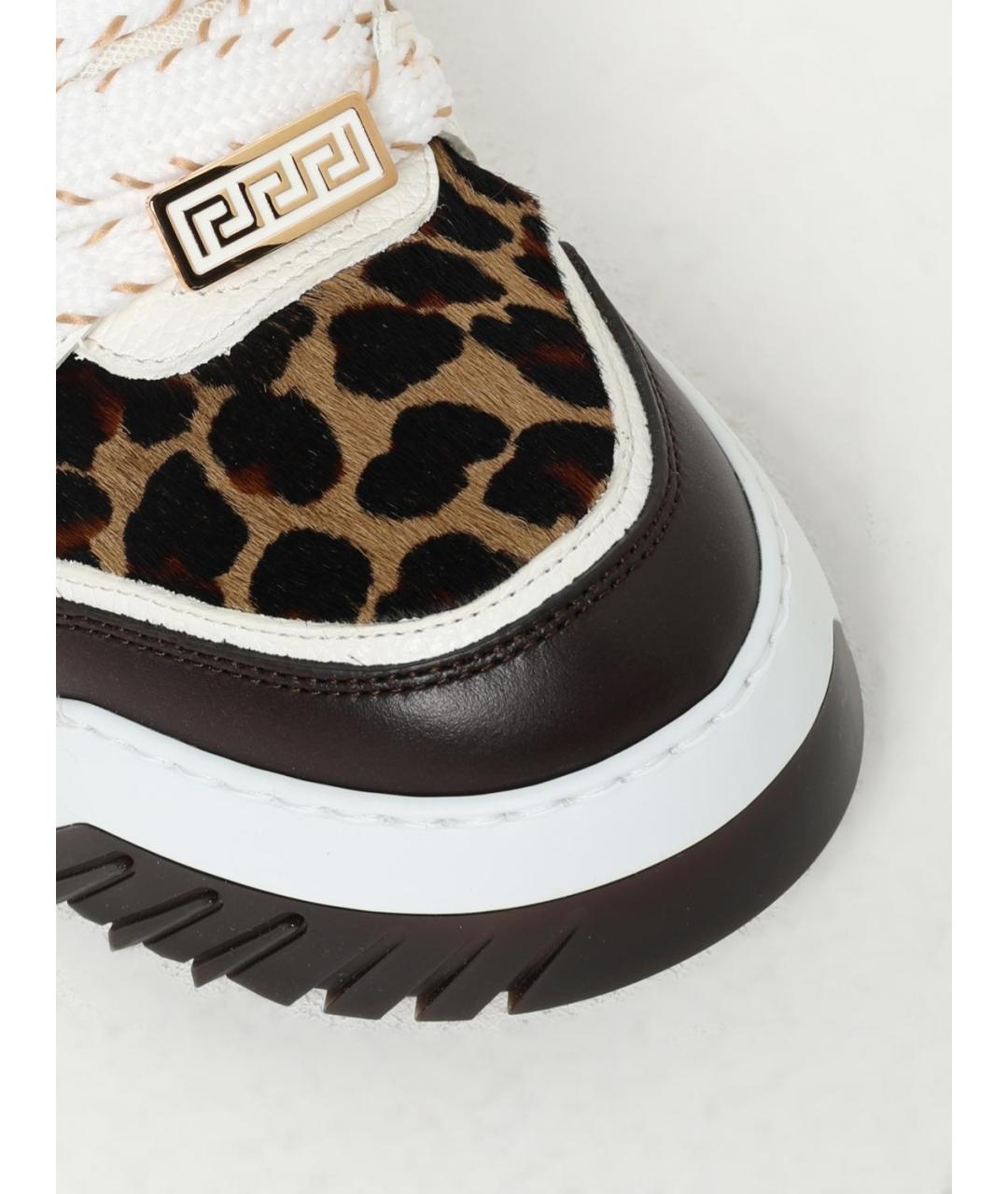 VERSACE Мульти кожаные низкие кроссовки / кеды, фото 4