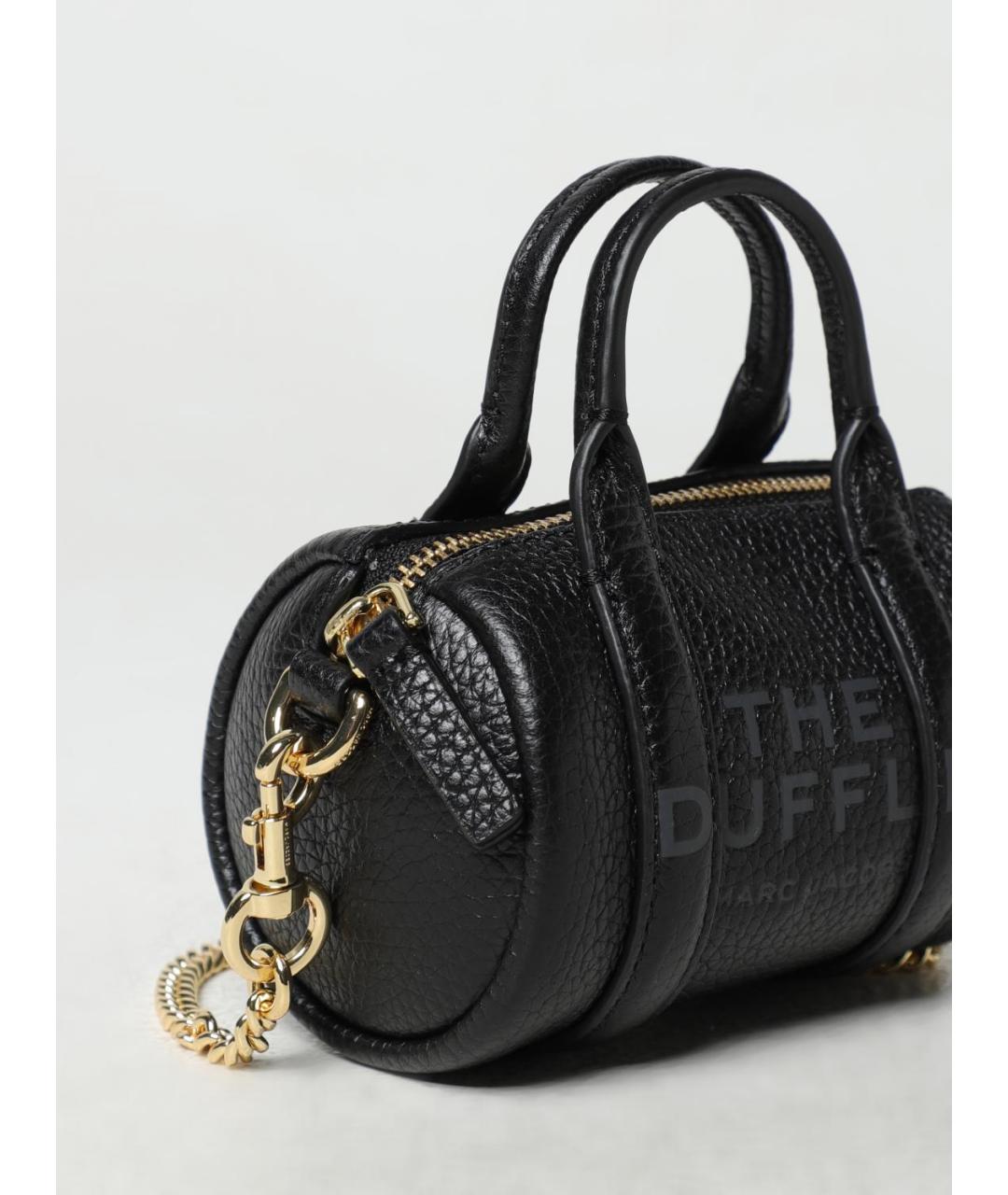 MARC JACOBS Черная кожаная сумка с короткими ручками, фото 3