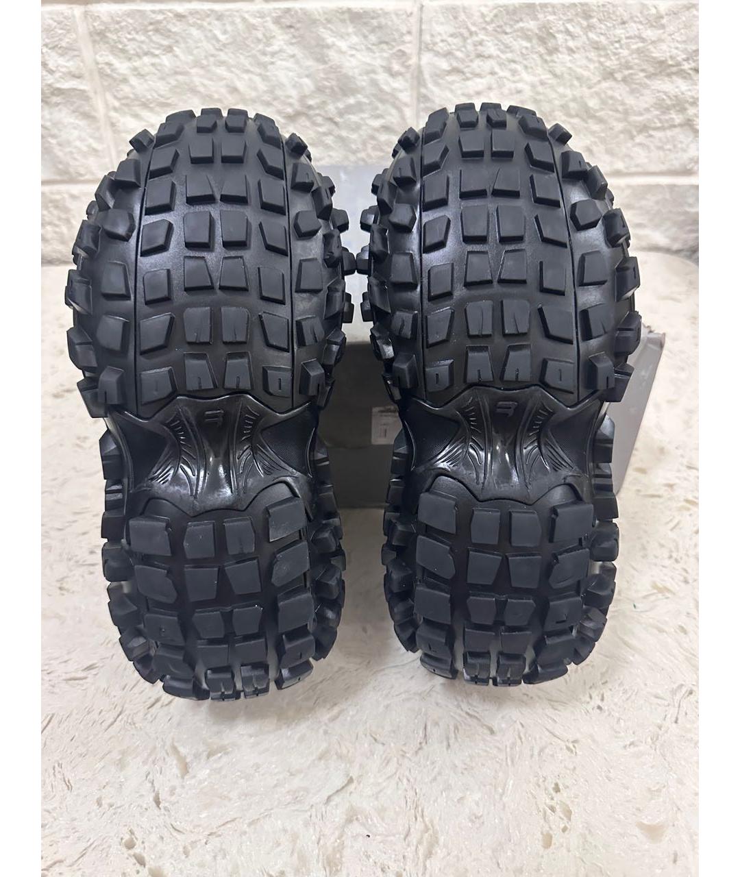 BALENCIAGA Черные текстильные низкие кроссовки / кеды, фото 4
