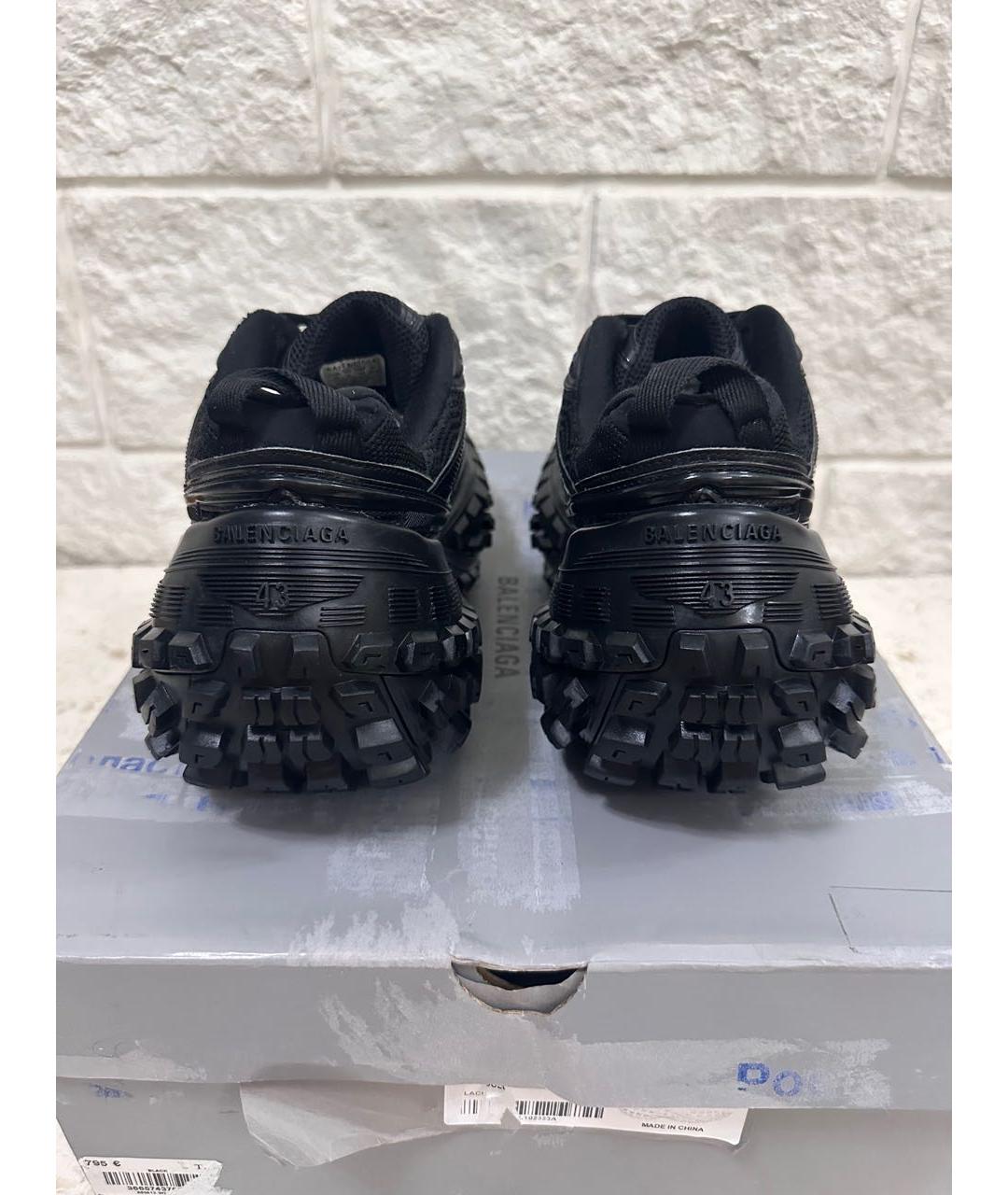 BALENCIAGA Черные текстильные низкие кроссовки / кеды, фото 2