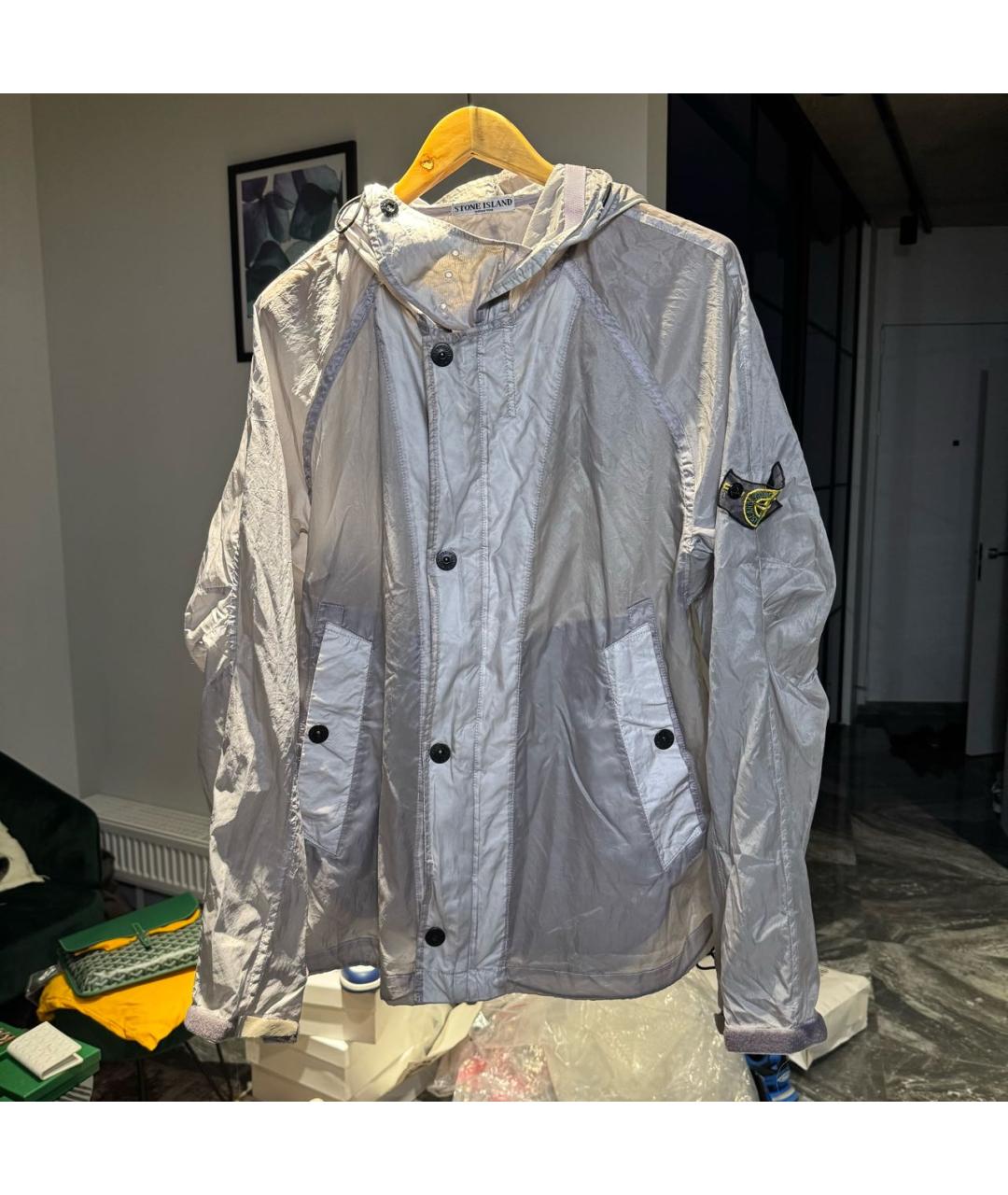 STONE ISLAND Серебряная куртка, фото 3