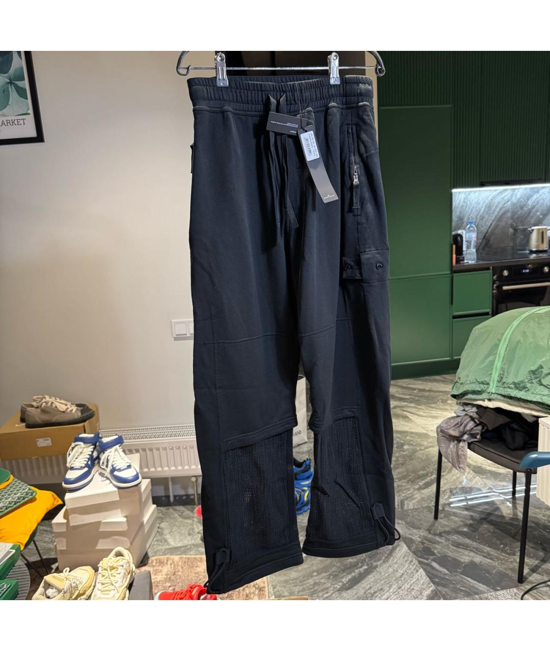 STONE ISLAND SHADOW PROJECT Черные хлопковые повседневные брюки, фото 4
