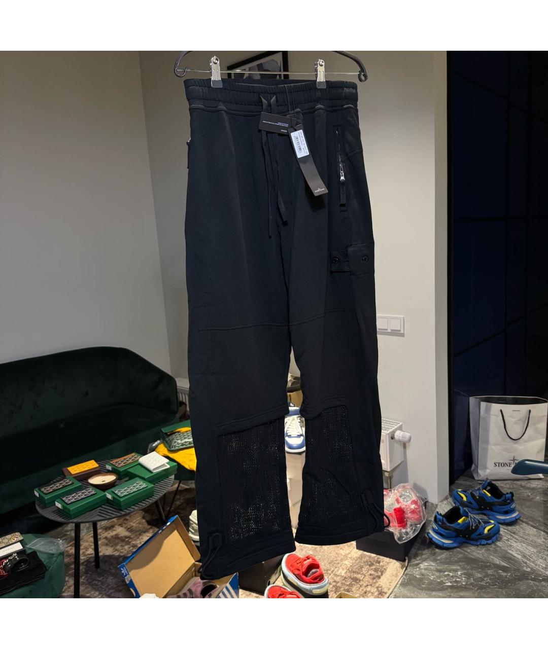 STONE ISLAND SHADOW PROJECT Черные хлопковые повседневные брюки, фото 2