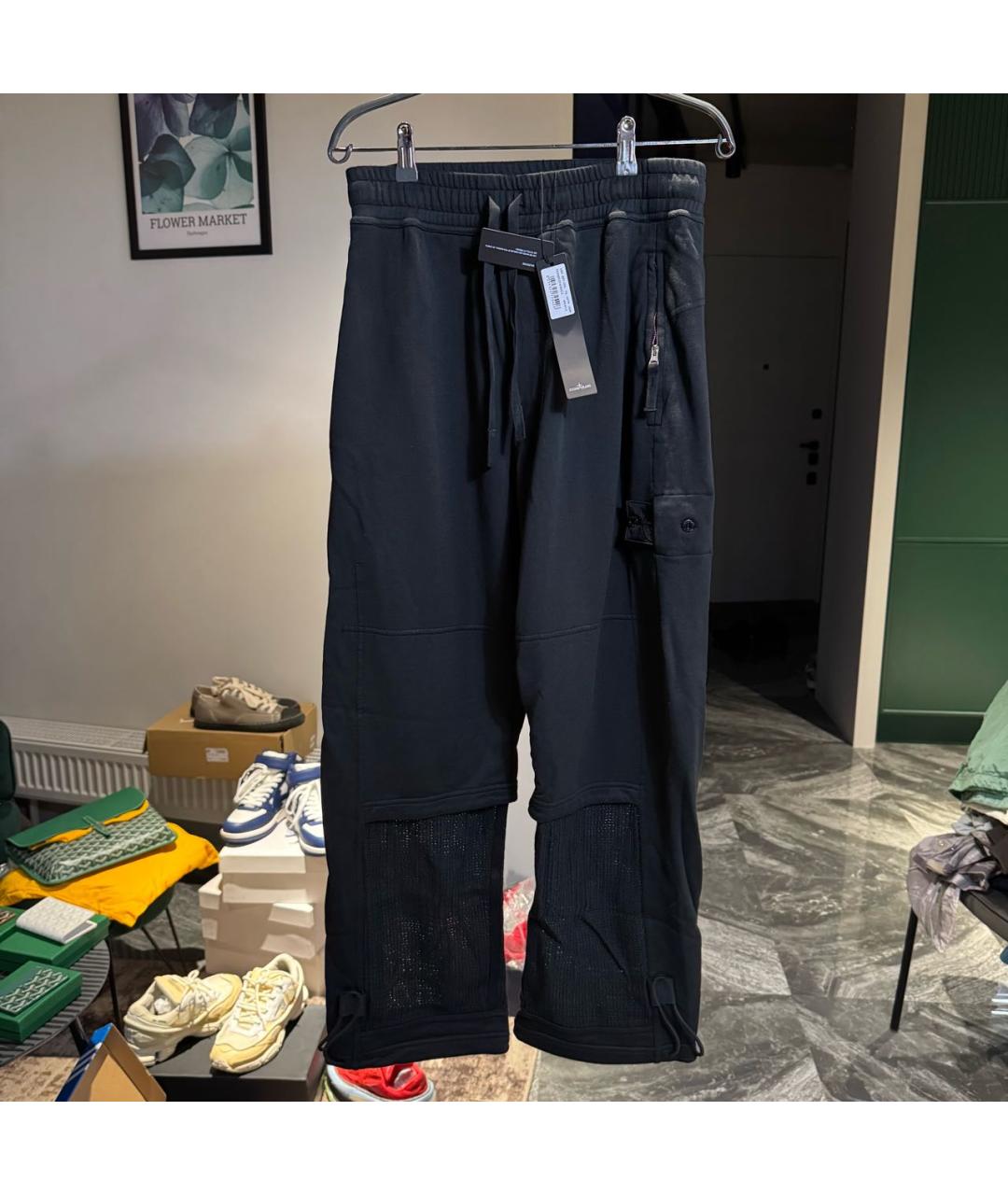 STONE ISLAND SHADOW PROJECT Черные хлопковые повседневные брюки, фото 3