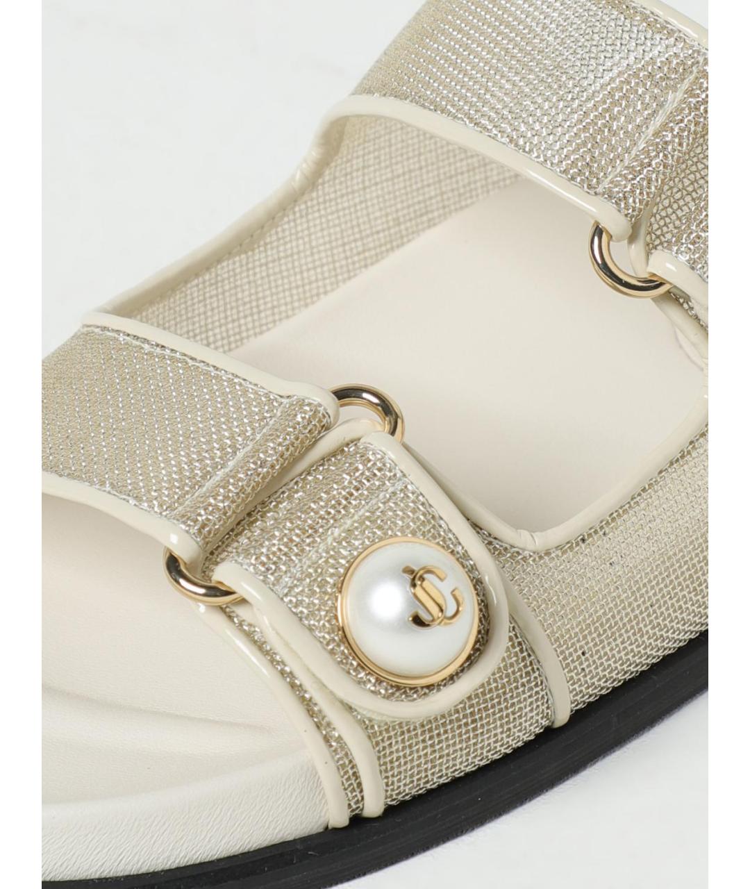 JIMMY CHOO Золотые сандалии, фото 4