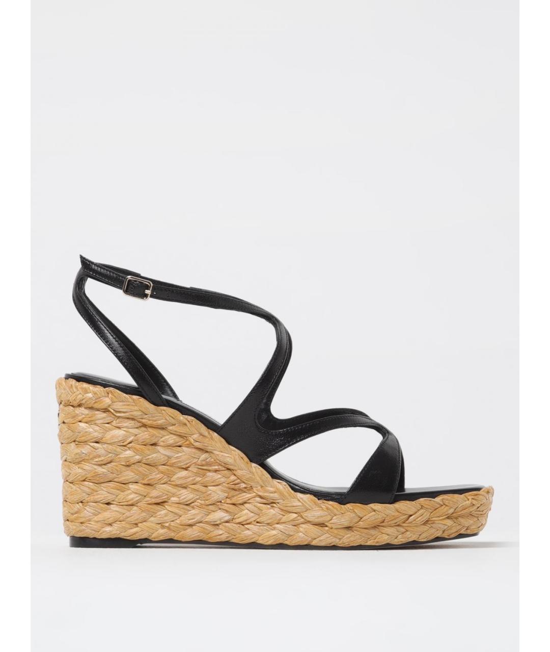 JIMMY CHOO Черные кожаные босоножки, фото 5