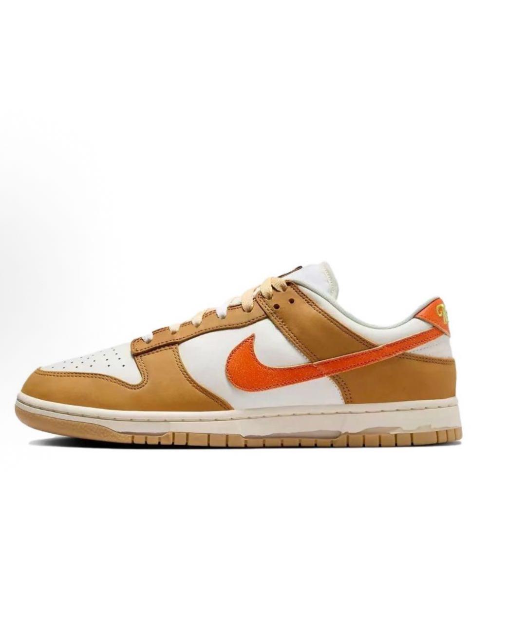 NIKE Горчичные замшевые низкие кроссовки / кеды, фото 2