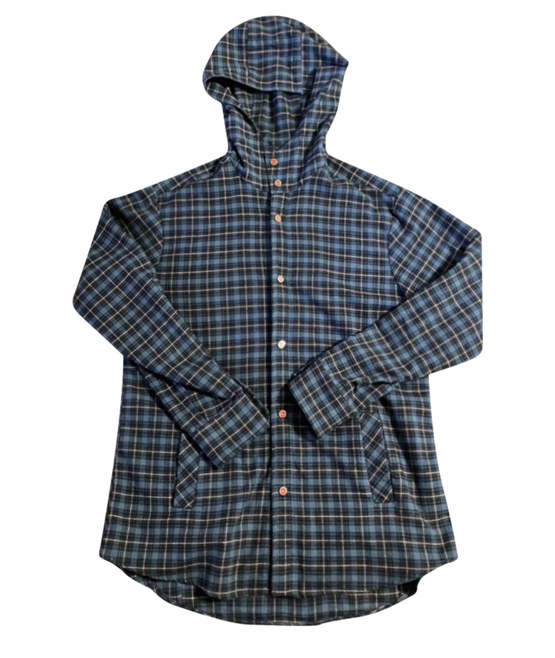 KITON Синяя хлопковая кэжуал рубашка, фото 1