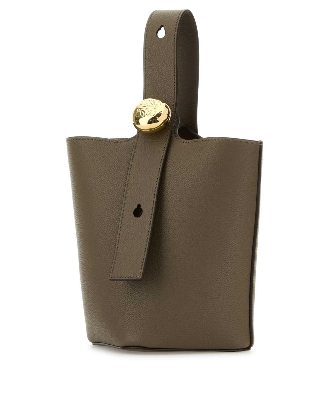 LOEWE Бежевая кожаная сумка тоут, фото 2