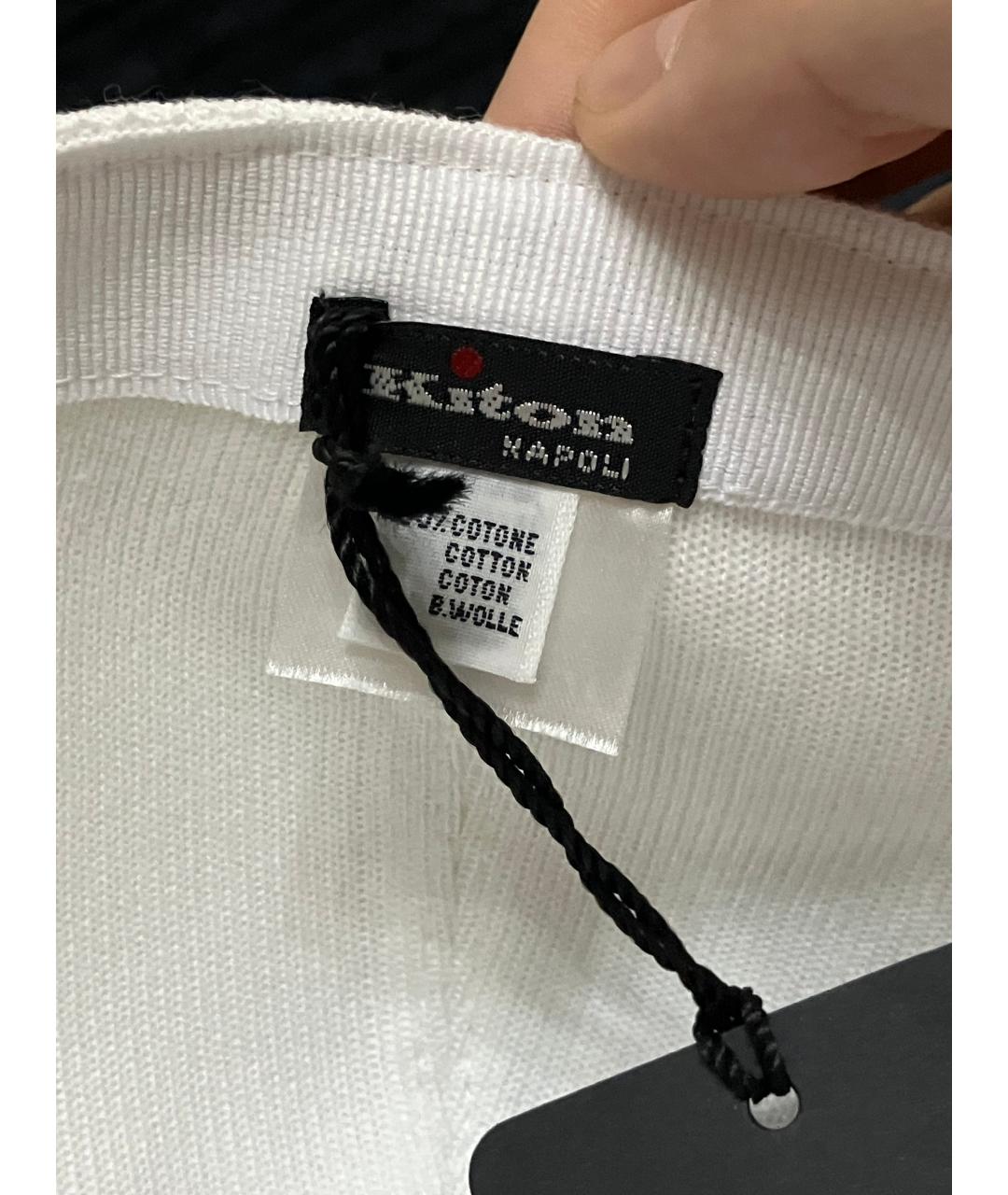 KITON Белая хлопковая кепка/бейсболка, фото 3