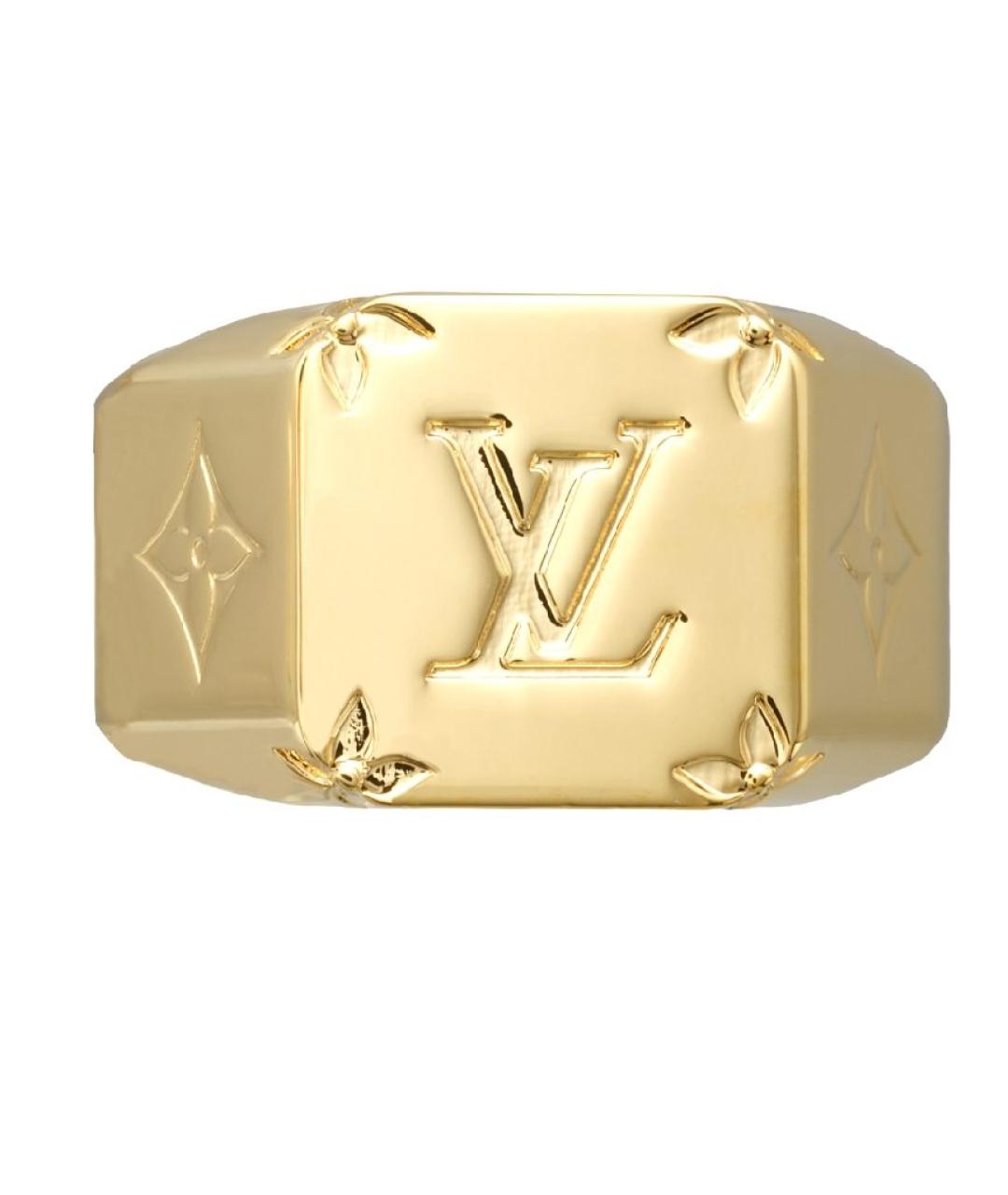 LOUIS VUITTON Золотое металлическое кольцо, фото 2