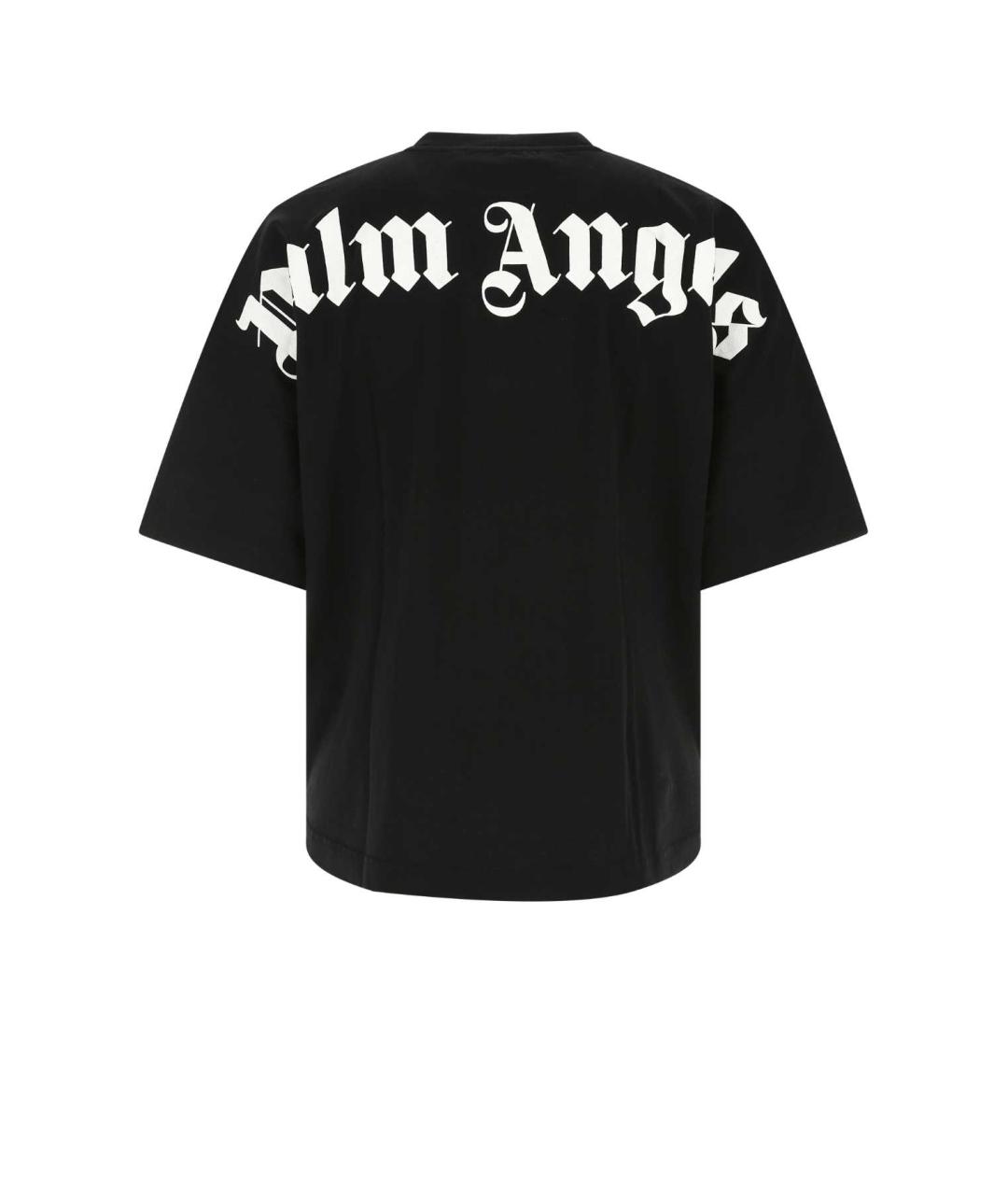 PALM ANGELS Черная хлопковая футболка, фото 2