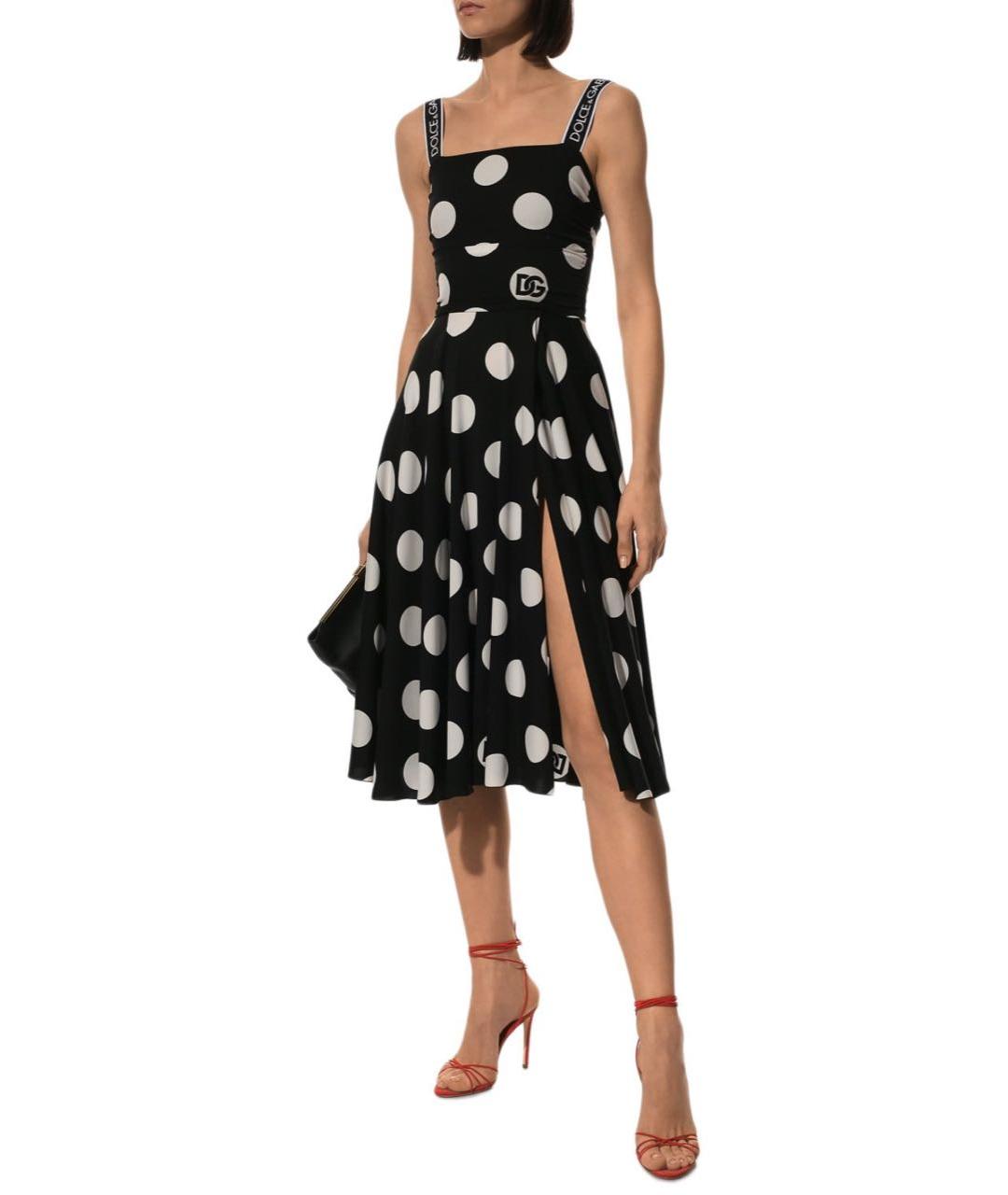 DOLCE&GABBANA Черное шелковое коктейльное платье, фото 6
