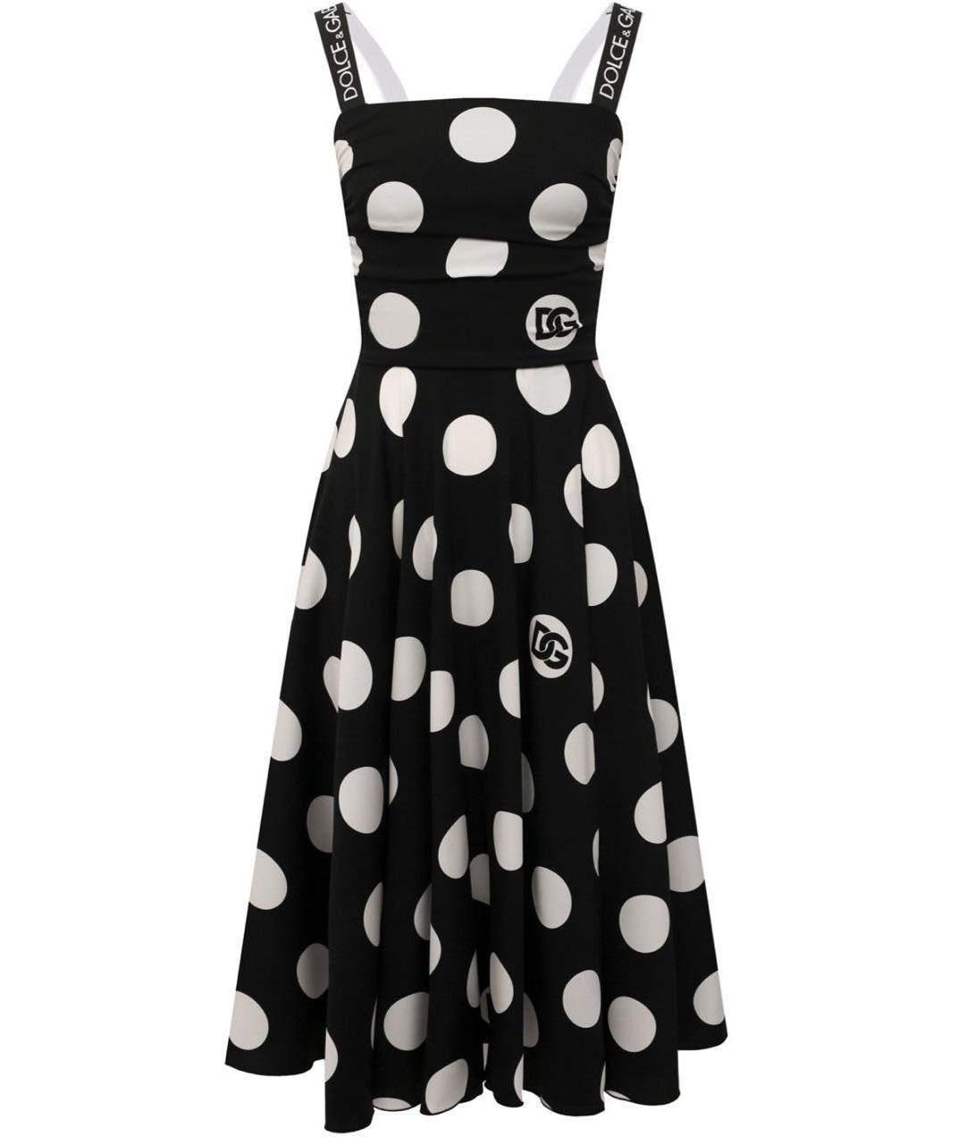DOLCE&GABBANA Черное шелковое коктейльное платье, фото 1