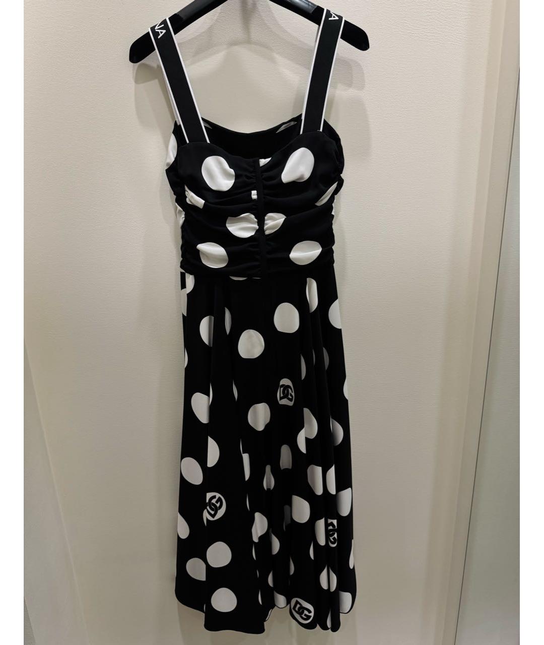DOLCE&GABBANA Черное шелковое коктейльное платье, фото 5