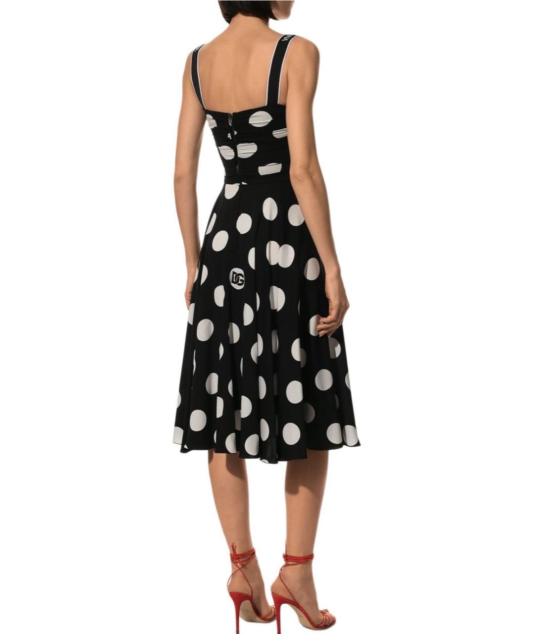 DOLCE&GABBANA Черное шелковое коктейльное платье, фото 7