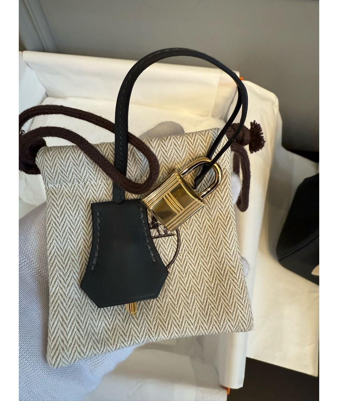 HERMES Кожаная сумка с короткими ручками, фото 5