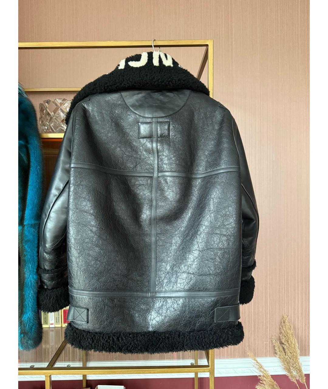 BALENCIAGA Черная шерстяная дубленка, фото 2