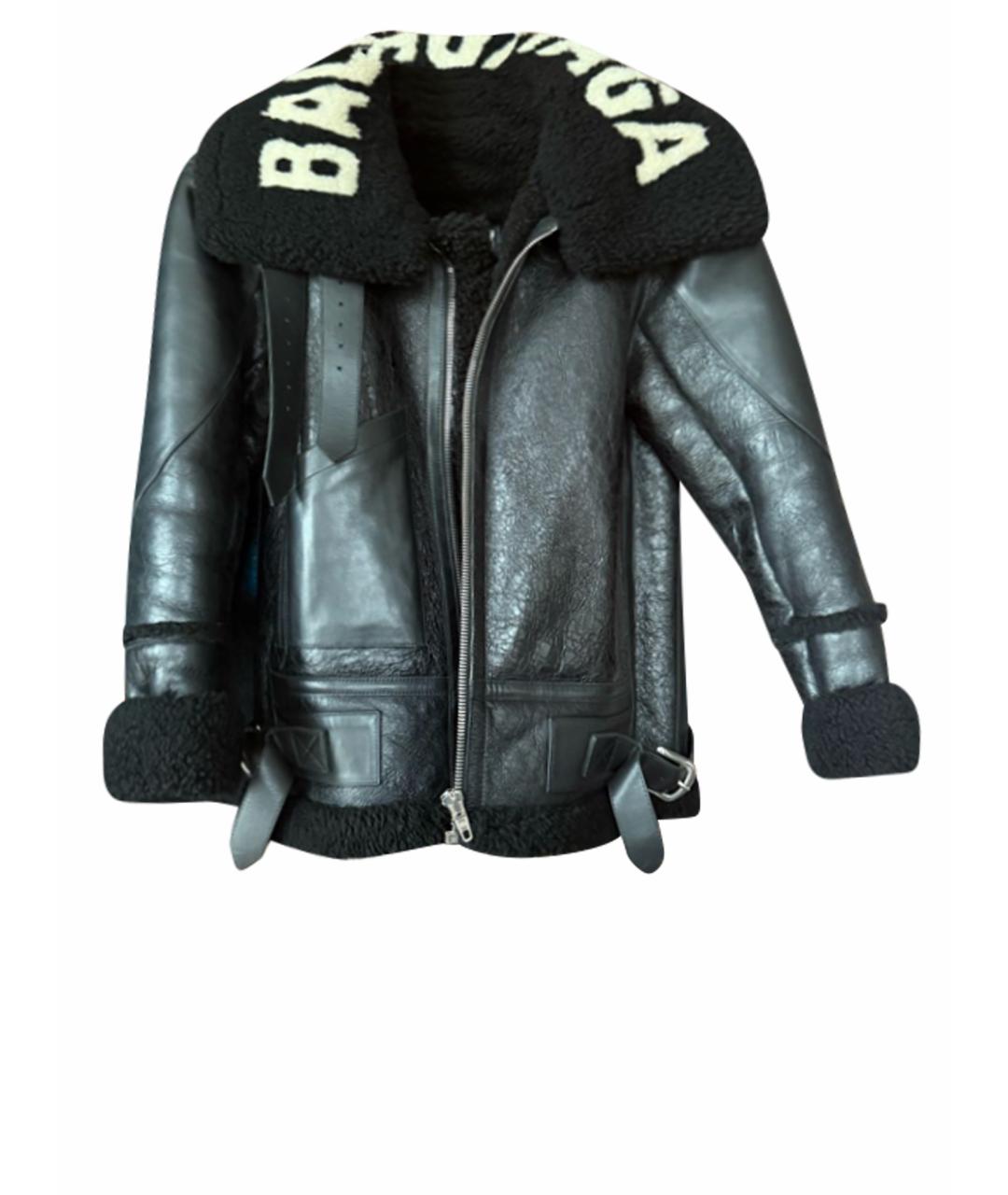 BALENCIAGA Черная шерстяная дубленка, фото 1