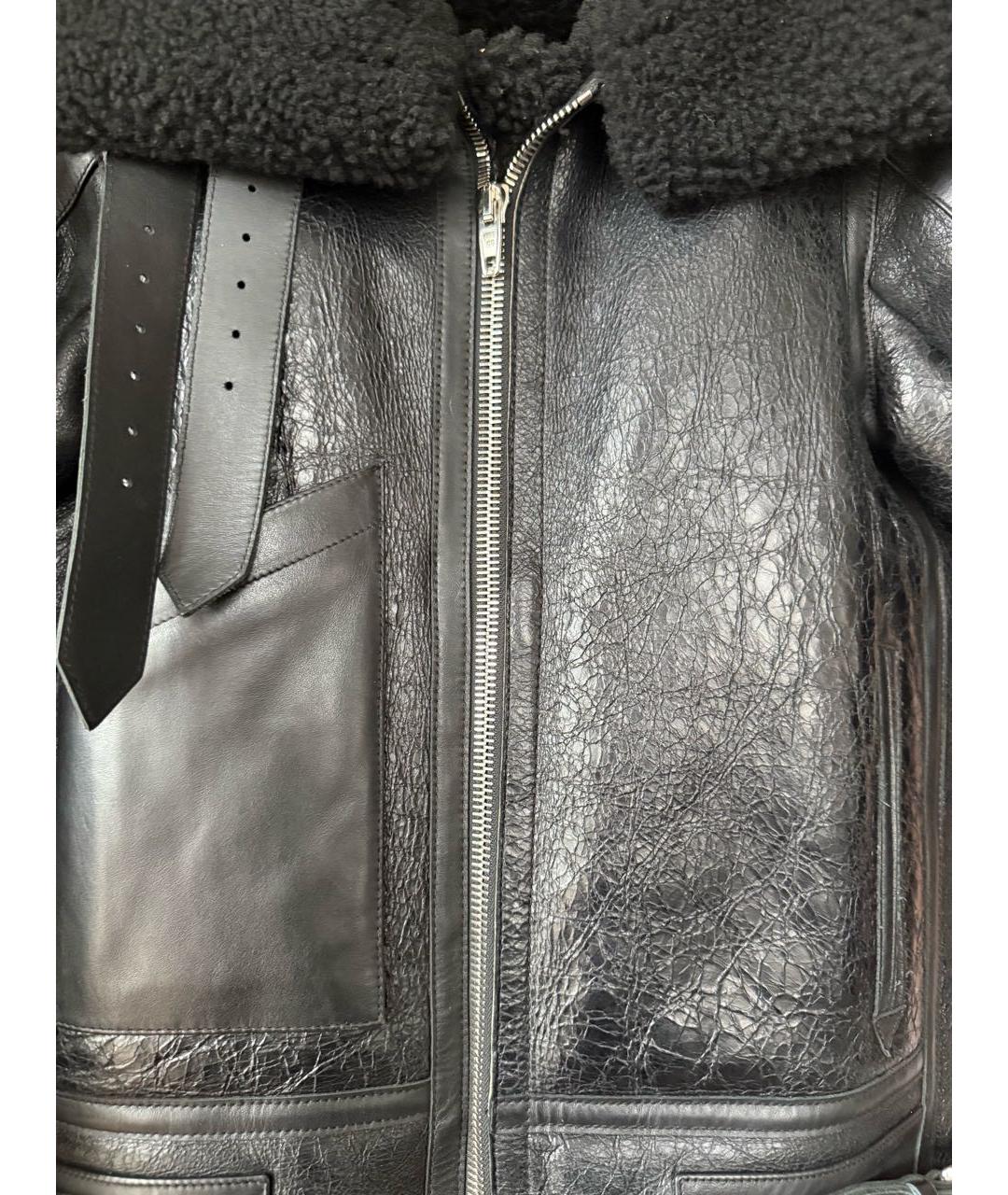 BALENCIAGA Черная шерстяная дубленка, фото 4
