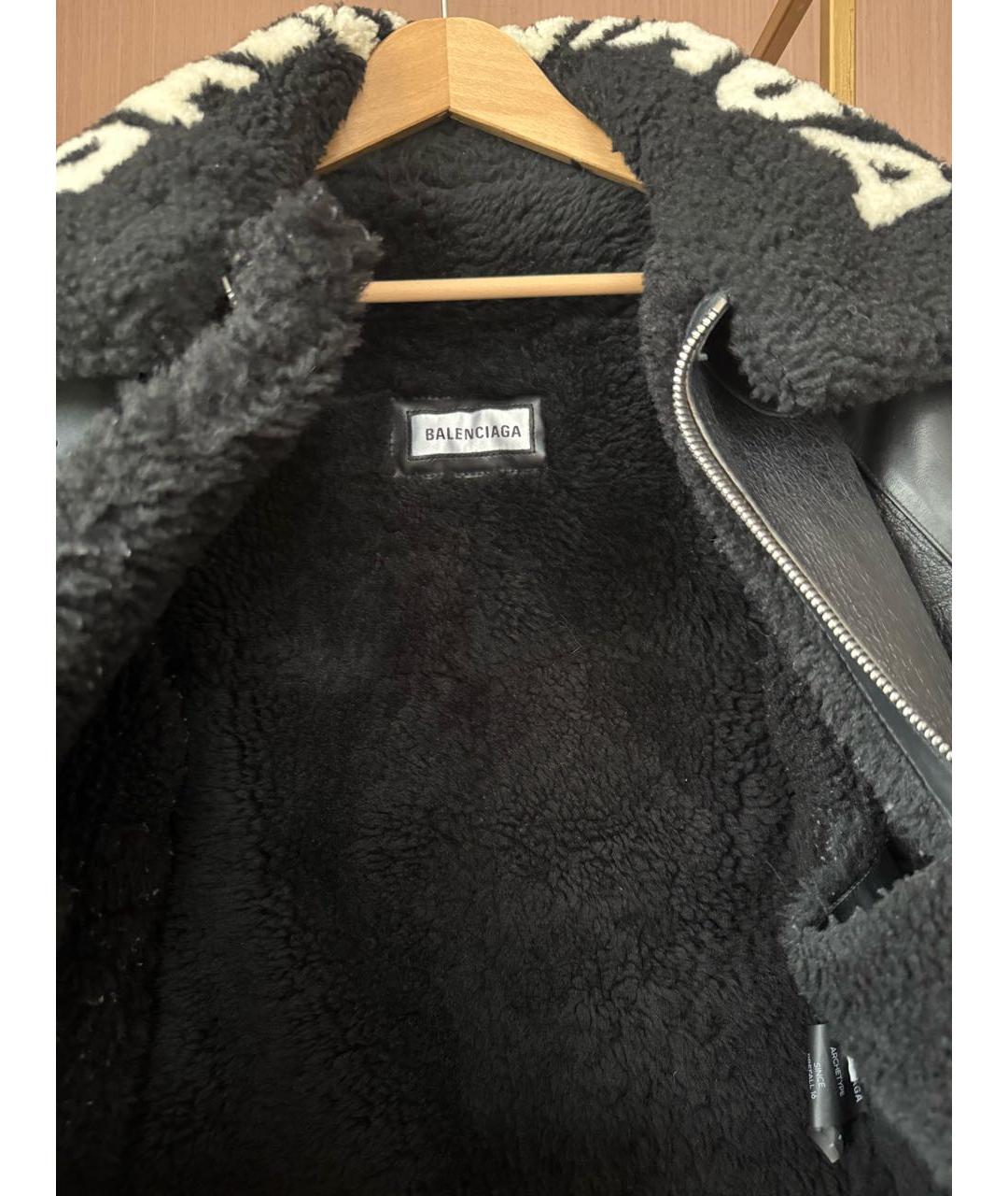 BALENCIAGA Черная шерстяная дубленка, фото 5