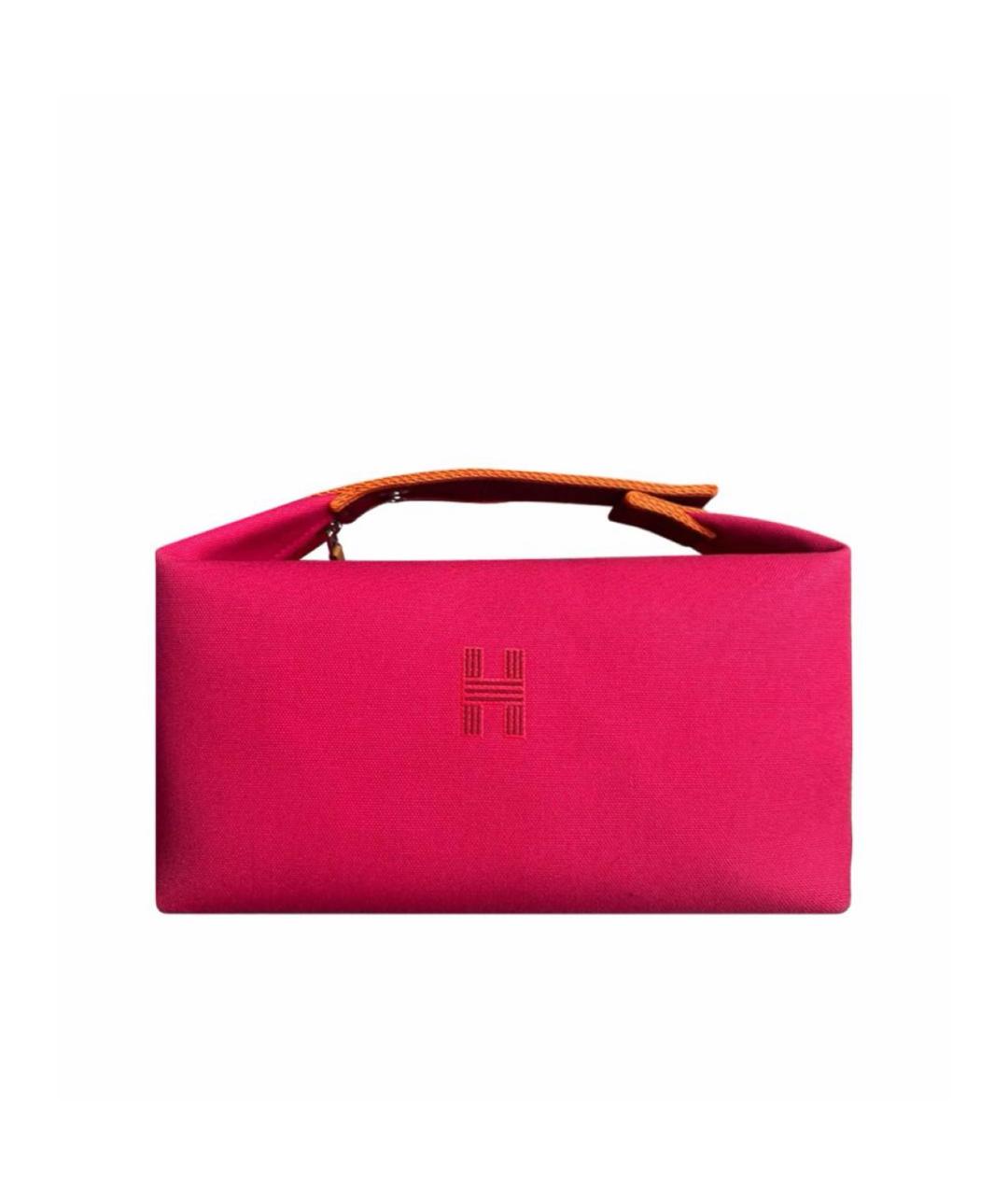 HERMES Фуксия тканевая косметичка, фото 1