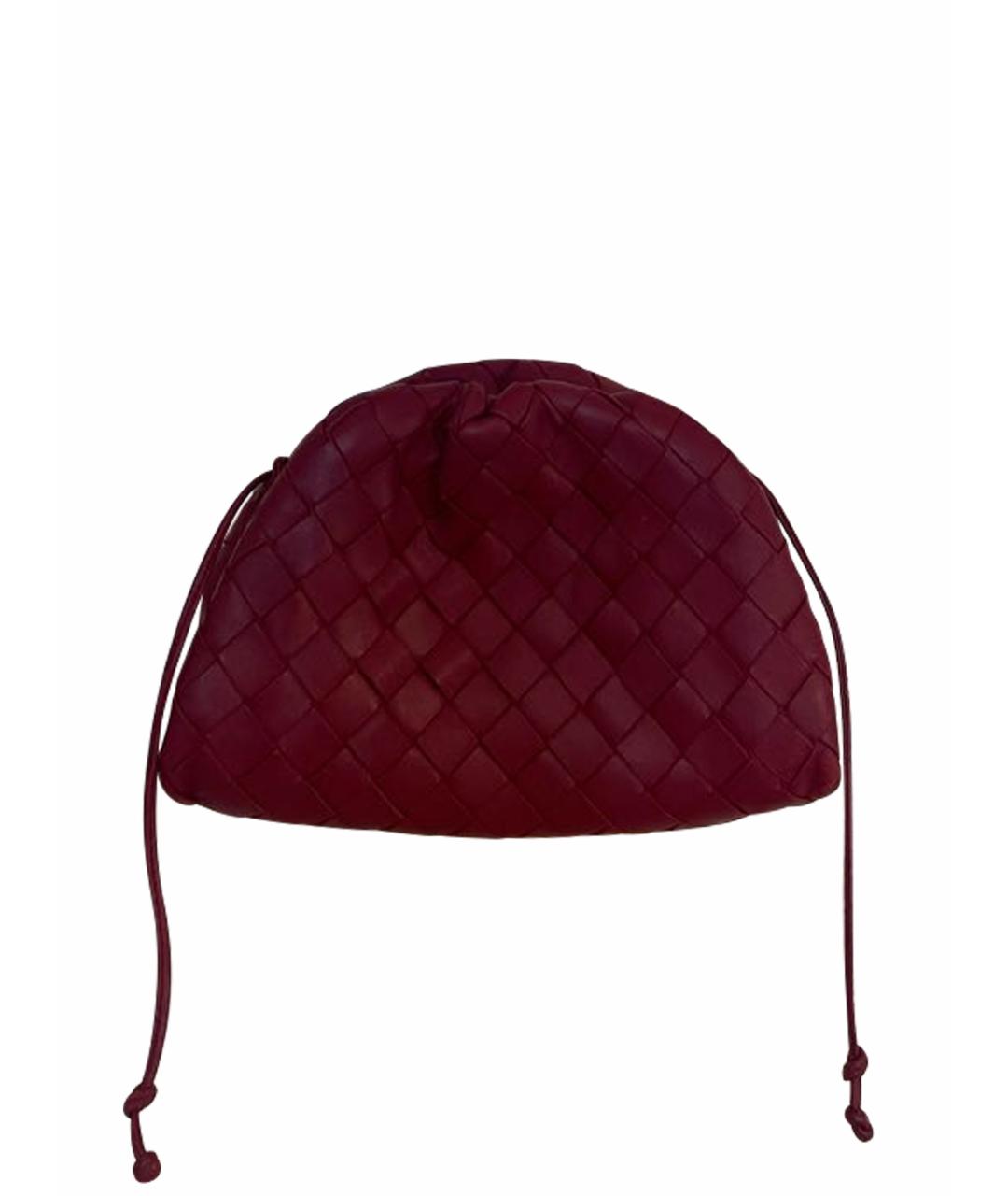 BOTTEGA VENETA Бордовая кожаная сумка через плечо, фото 1