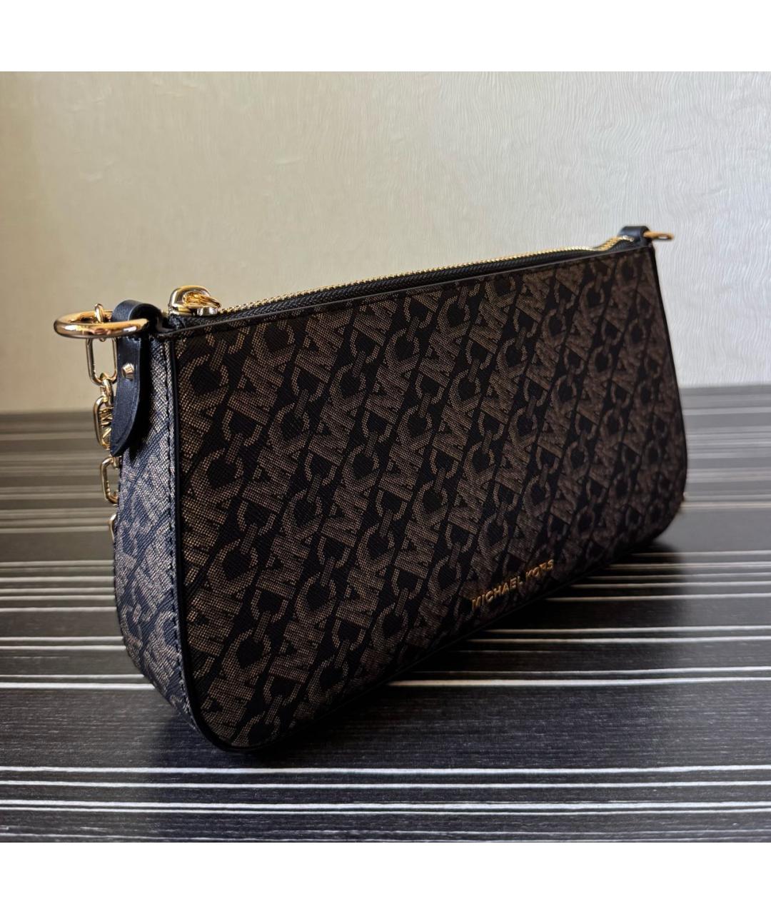 MICHAEL KORS Коричневая кожаная сумка через плечо, фото 2