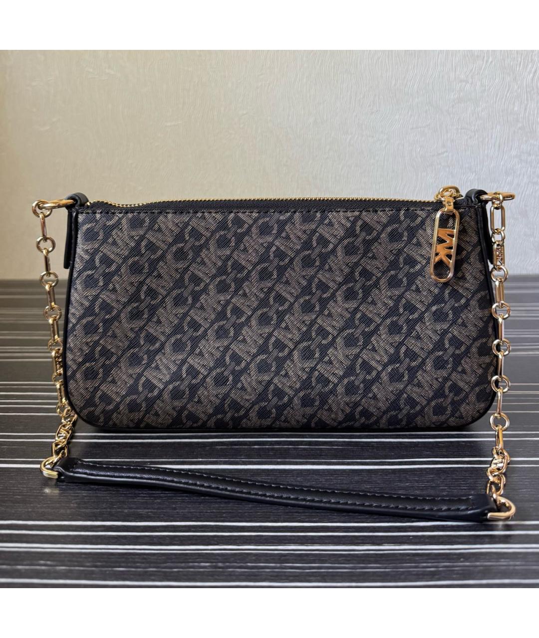 MICHAEL KORS Коричневая кожаная сумка через плечо, фото 3