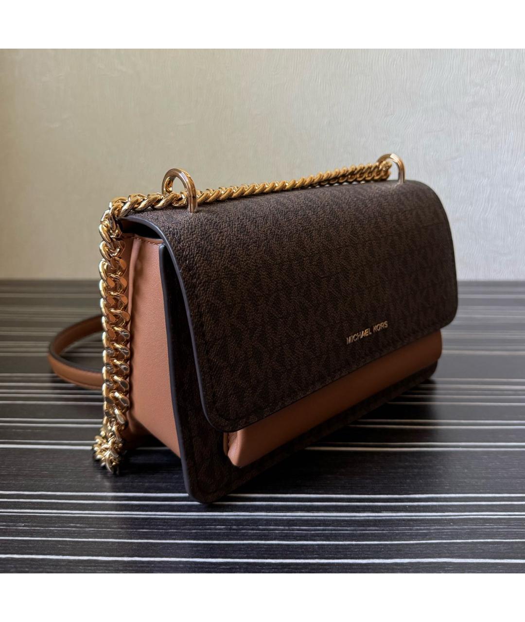 MICHAEL KORS Коричневая кожаная сумка через плечо, фото 2