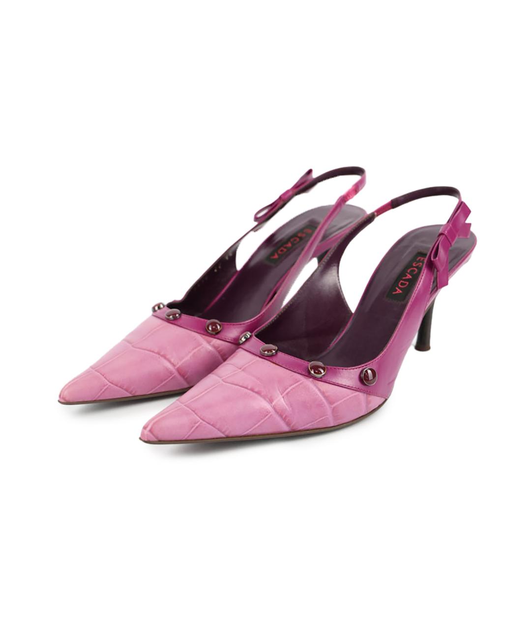 ESCADA Фиолетовые кожаные туфли, фото 2