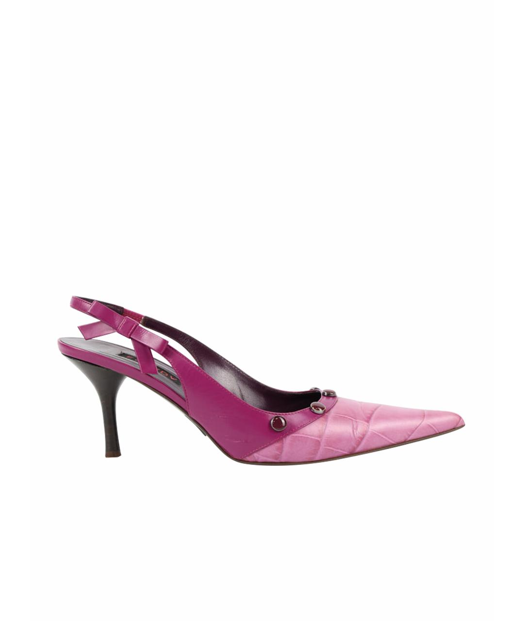 ESCADA Фиолетовые кожаные туфли, фото 1
