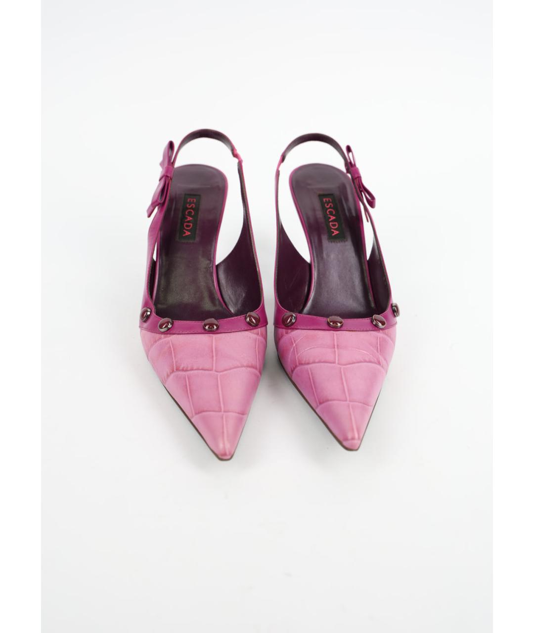 ESCADA Фиолетовые кожаные туфли, фото 3
