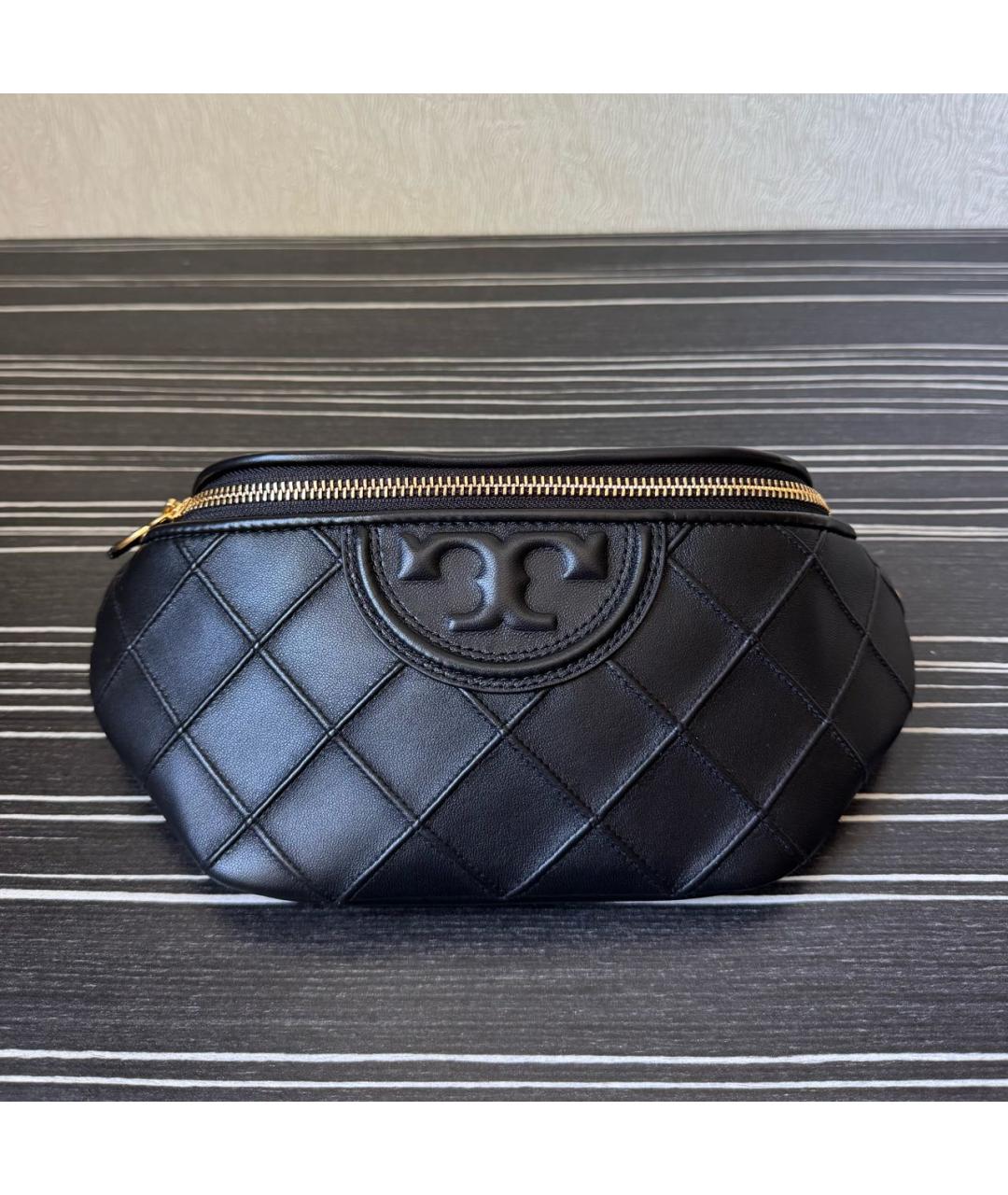 TORY BURCH Черная кожаная поясная сумка, фото 10