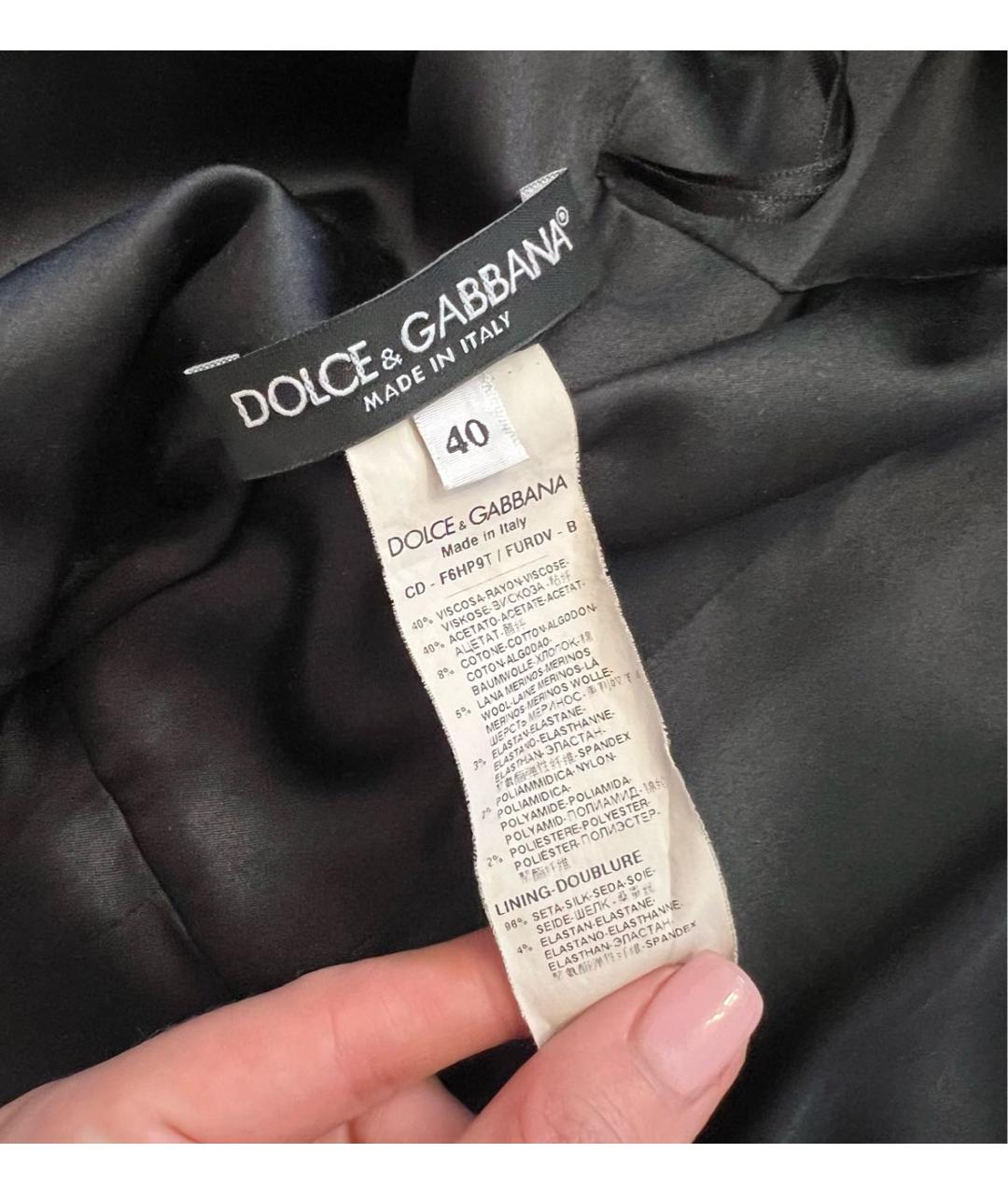 DOLCE&GABBANA Черное повседневное платье, фото 5