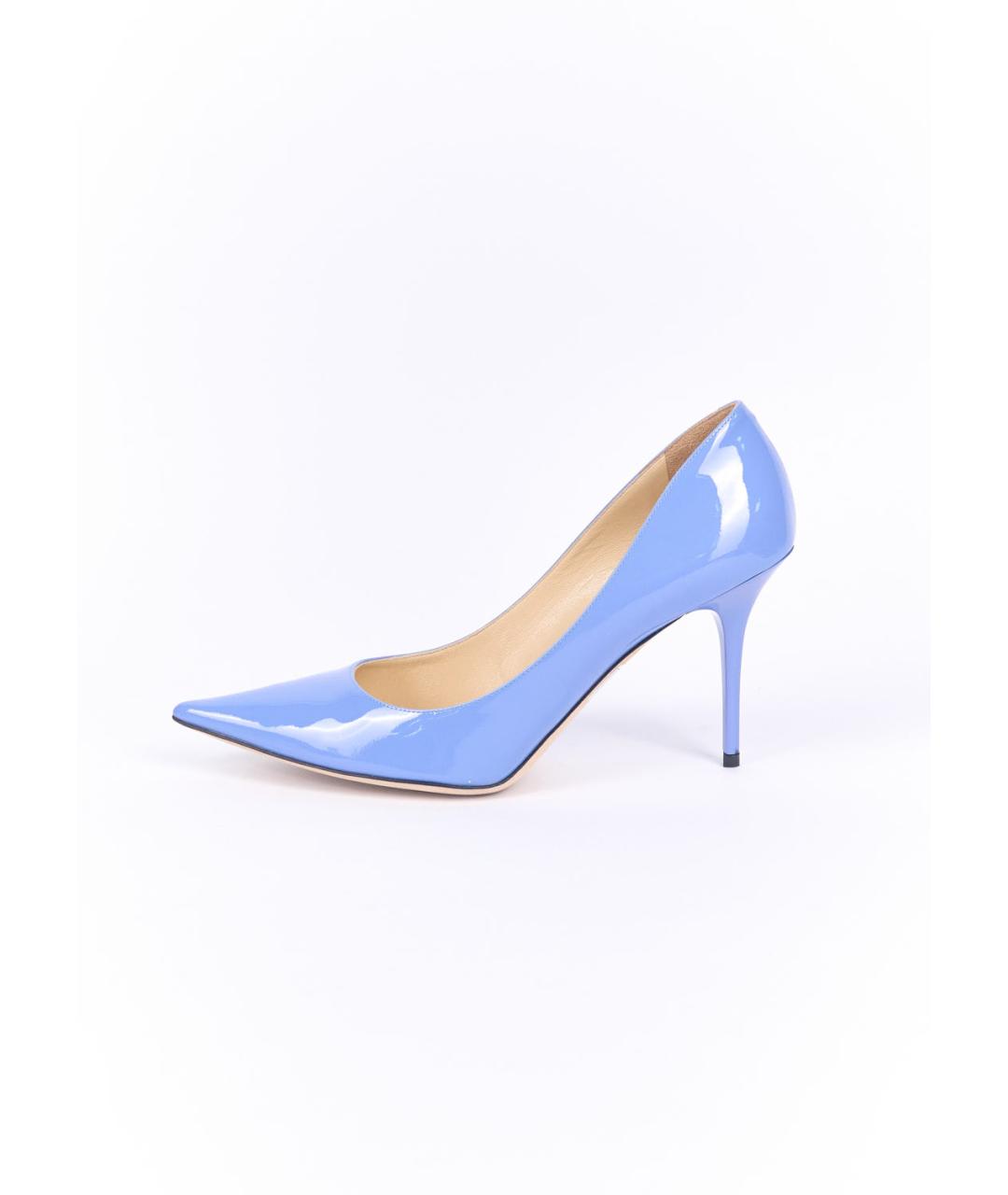 JIMMY CHOO Голубые туфли из лакированной кожи, фото 7