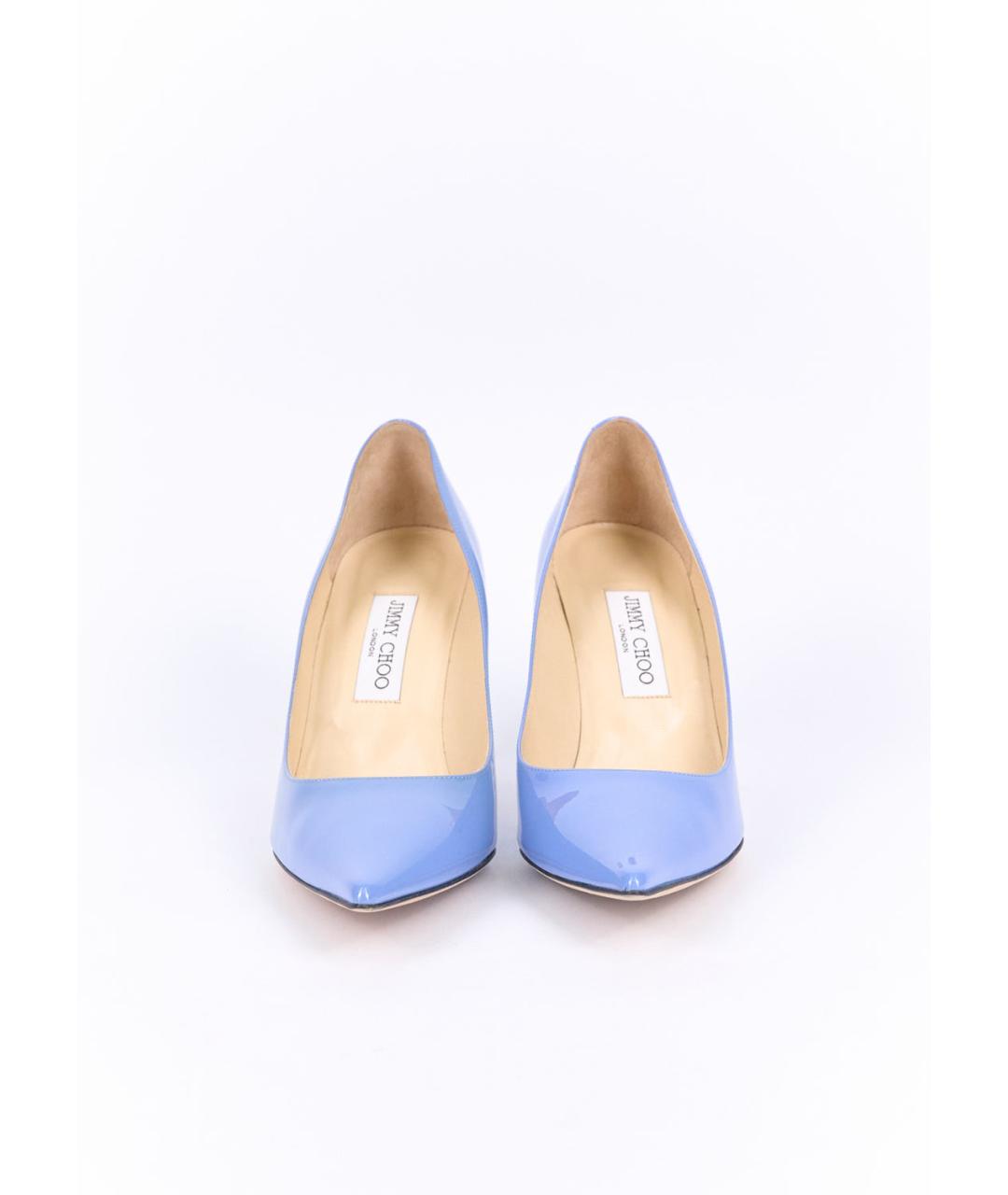 JIMMY CHOO Голубые туфли из лакированной кожи, фото 3