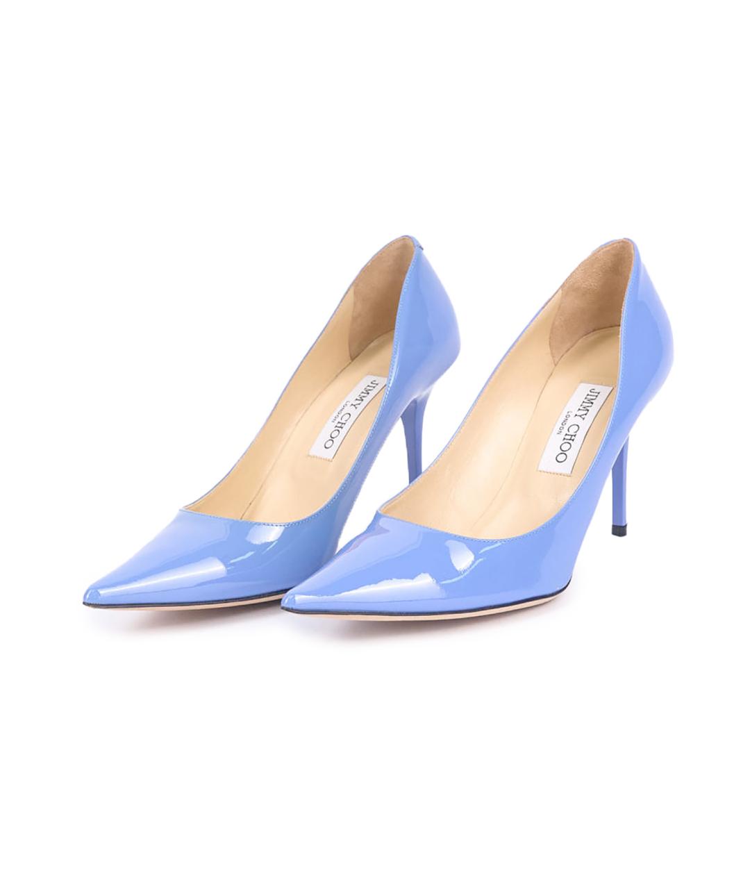 JIMMY CHOO Голубые туфли из лакированной кожи, фото 2
