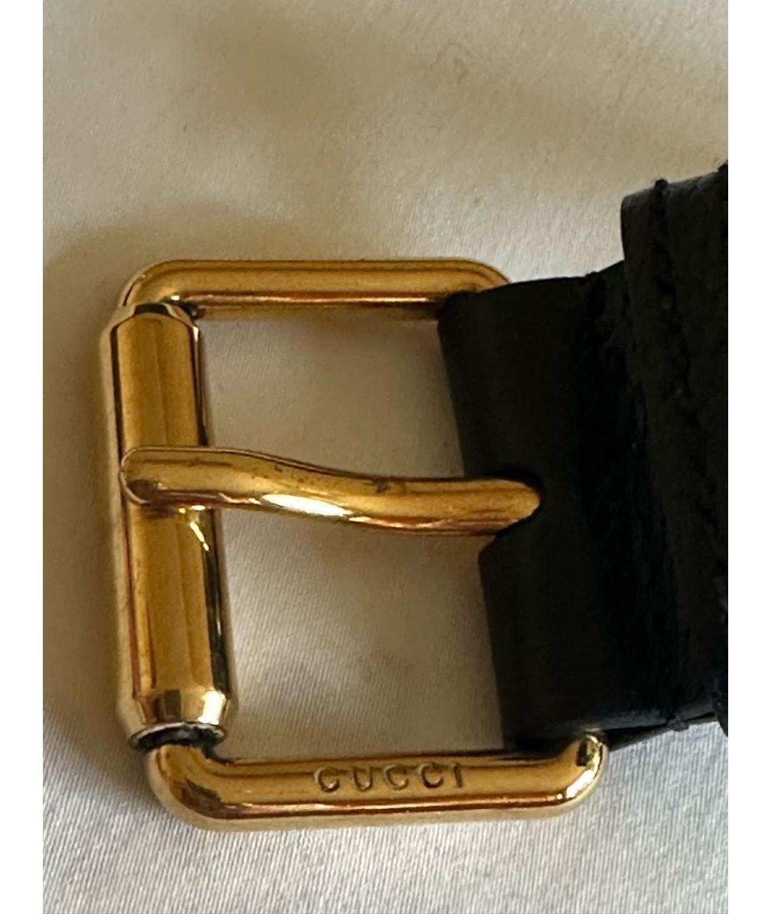 GUCCI Черный кожаный ремень, фото 7