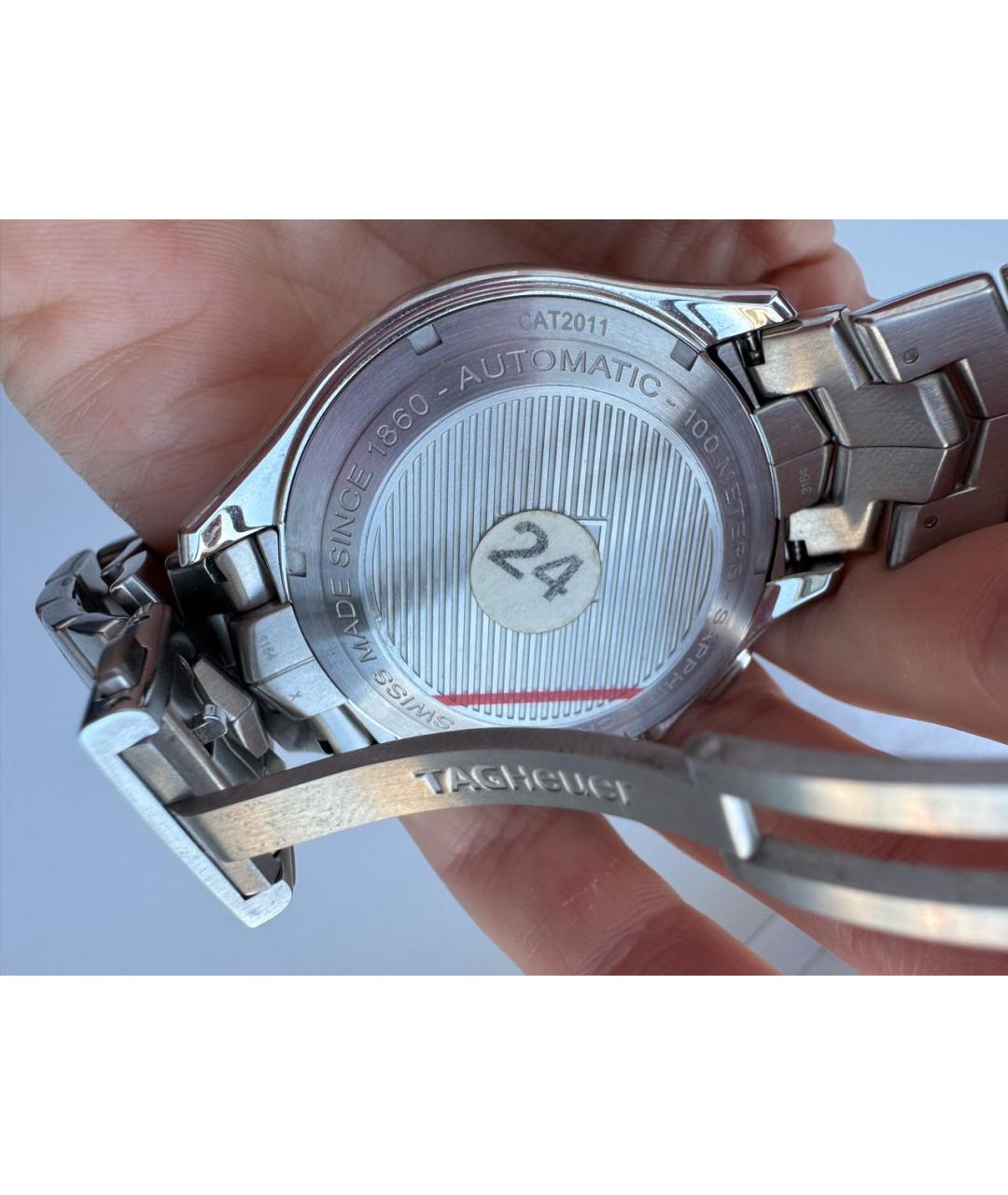 TAG HEUER Серебряные часы, фото 5