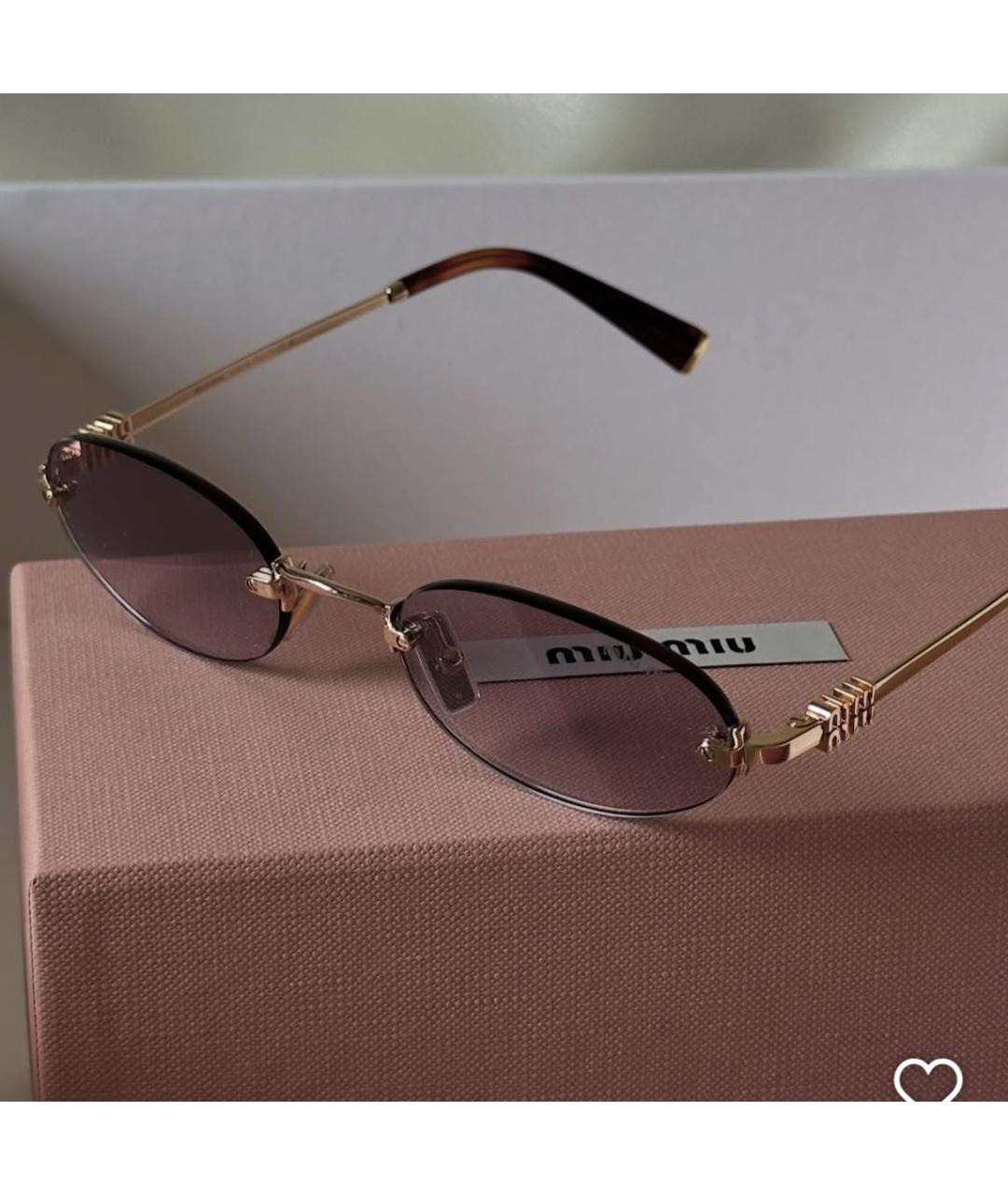 MIU MIU Серые металлические солнцезащитные очки, фото 5