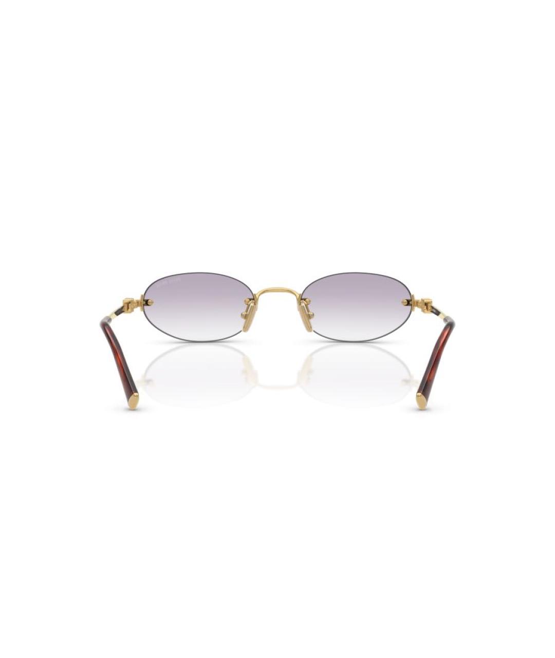 MIU MIU Серые металлические солнцезащитные очки, фото 3