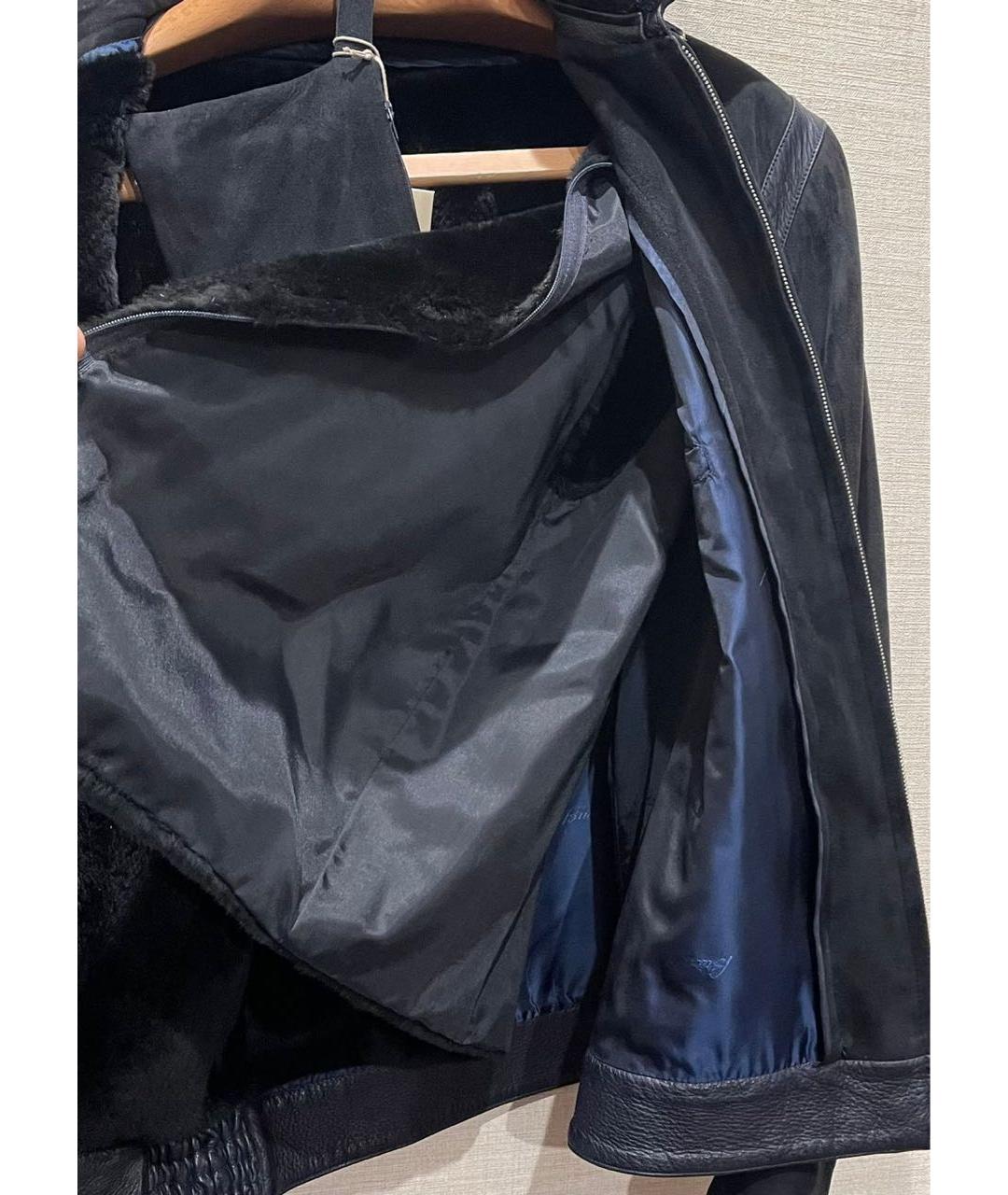 BRIONI Темно-синяя замшевая куртка, фото 4