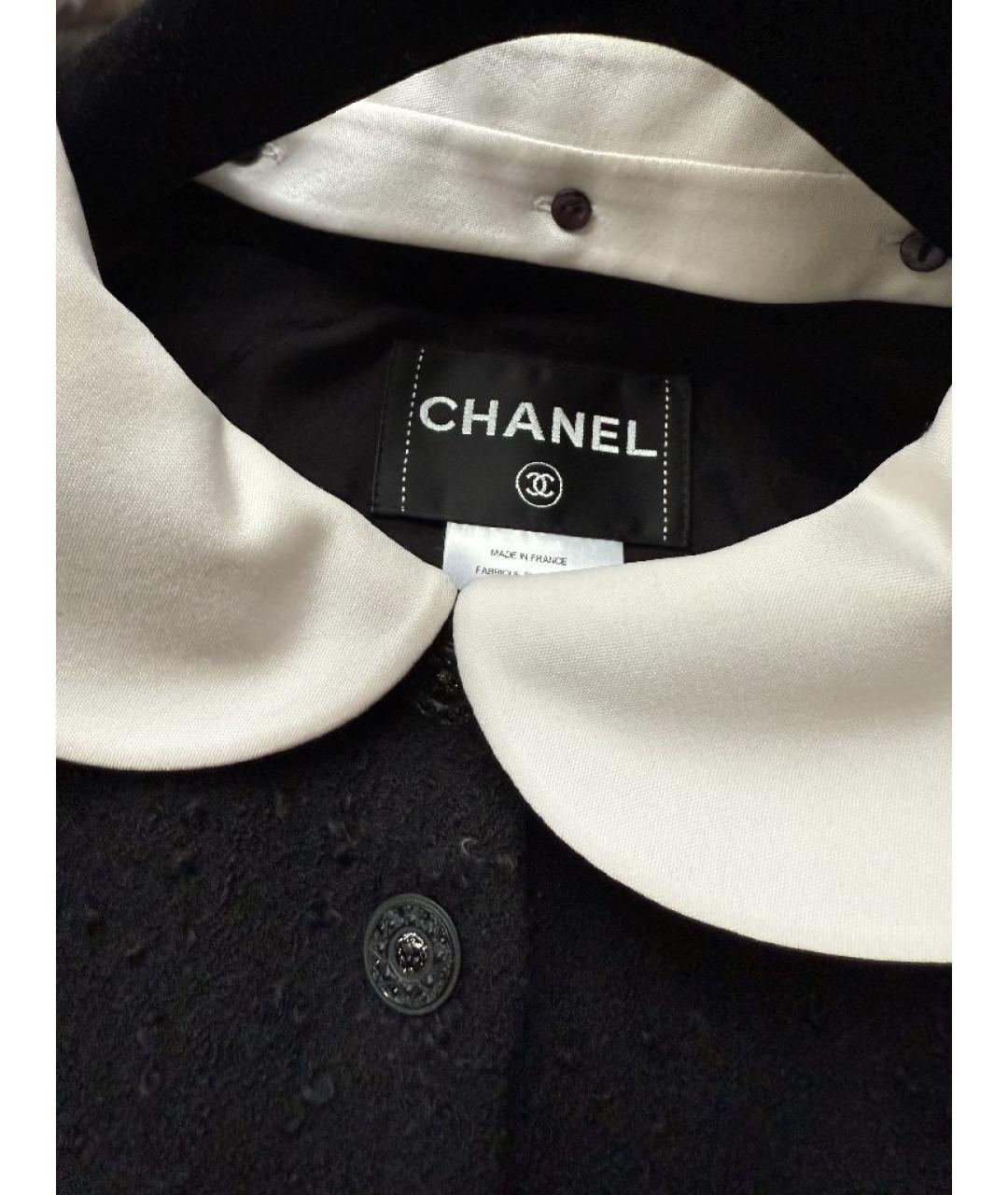 CHANEL Черный шерстяной жакет/пиджак, фото 8
