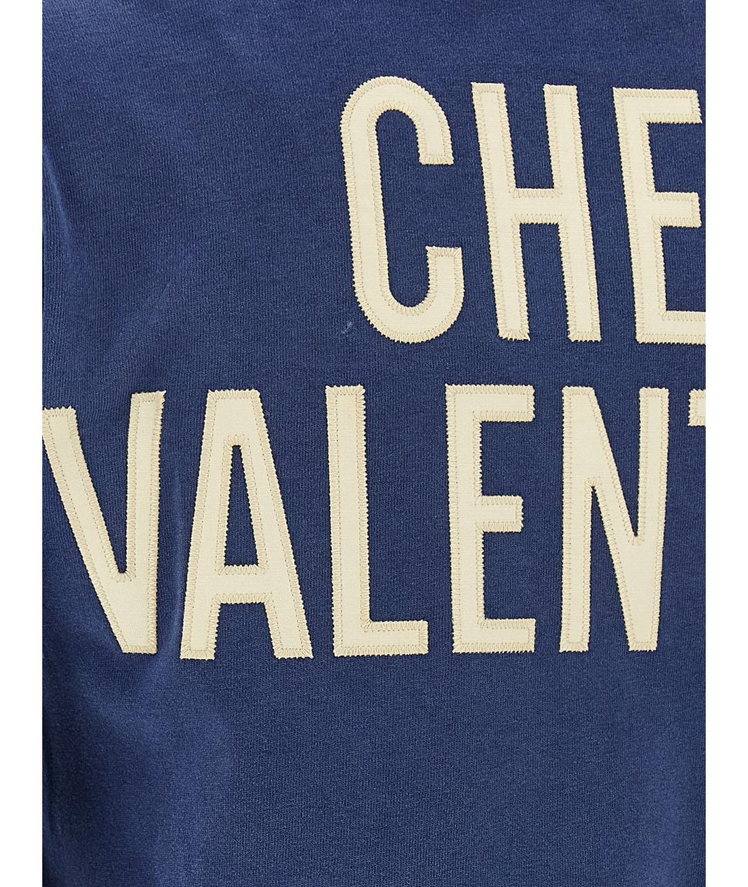 VALENTINO Синяя хлопковая футболка, фото 4