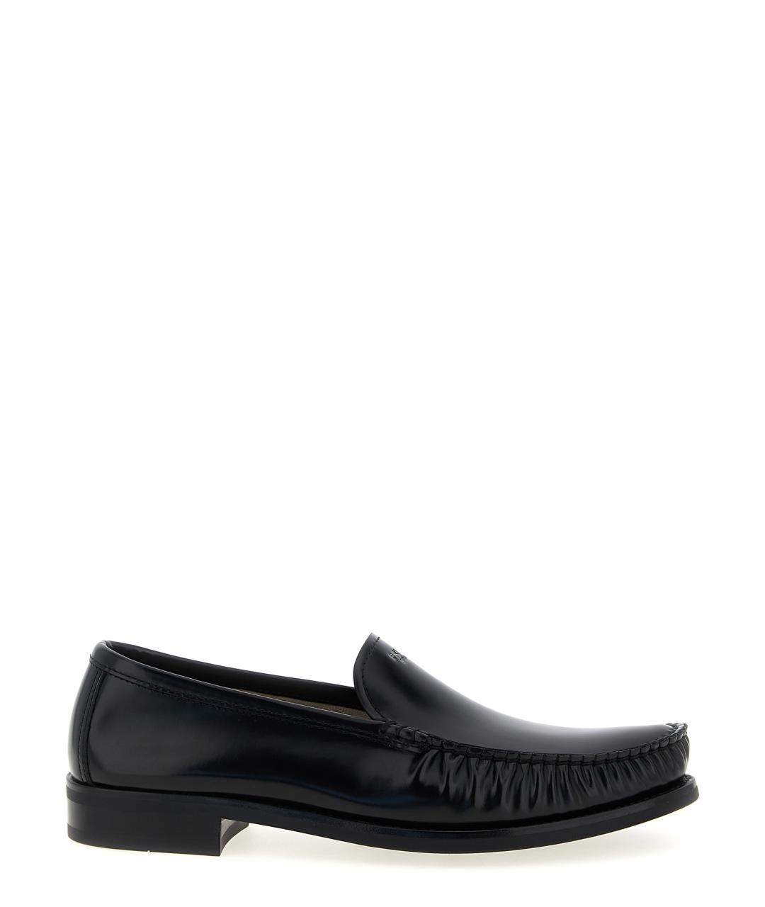 PRADA Черные кожаные лоферы, фото 1