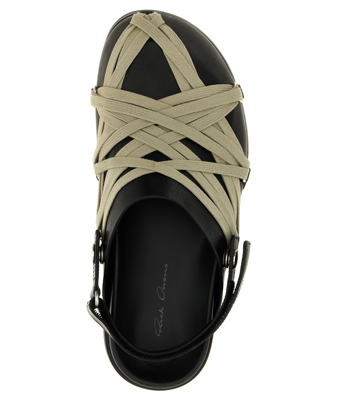 RICK OWENS Черные кожаные сандалии, фото 4
