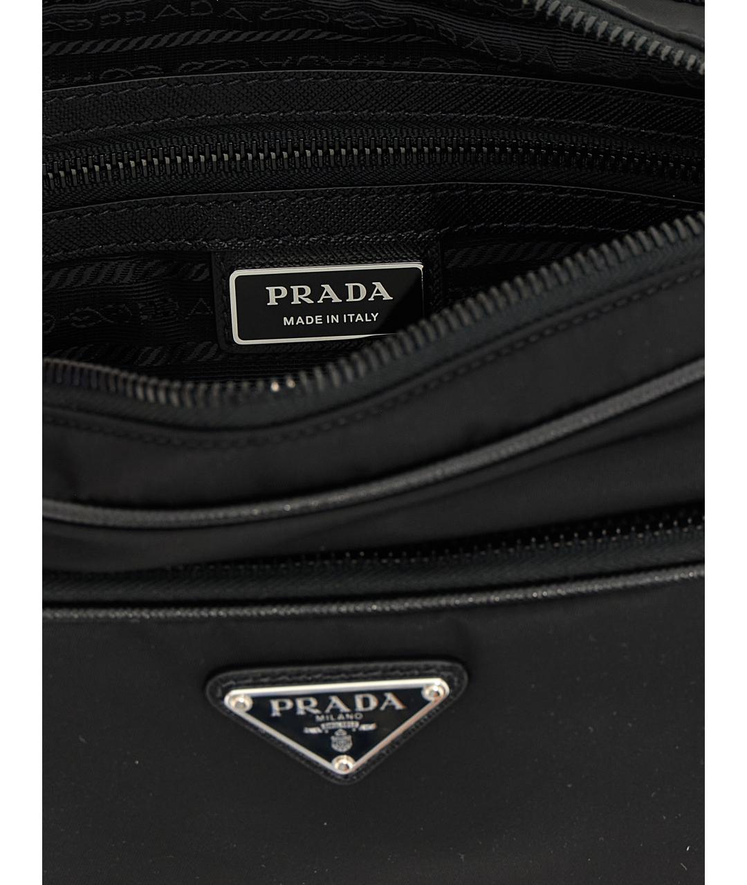 PRADA Черная синтетическая сумка на плечо, фото 4